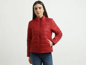 Women Quilted High Neck Jacket