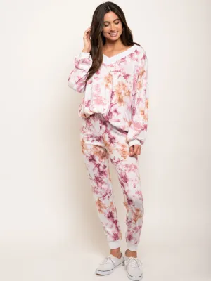 WOMEN'S 2 PCS TIE DYE LOUNGE SET