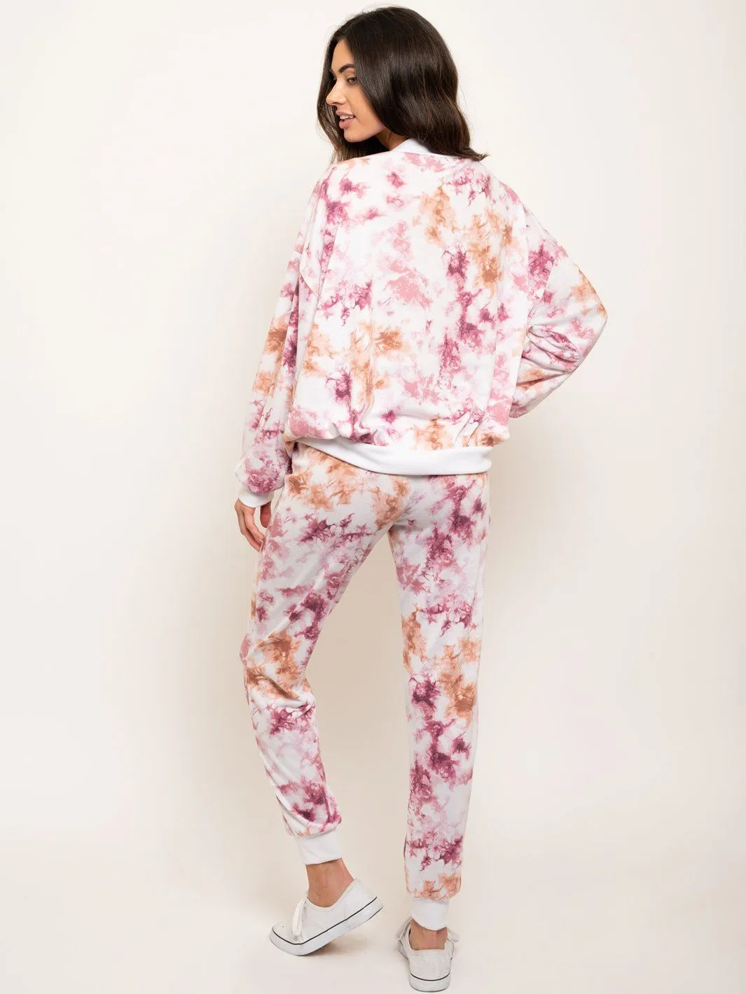 WOMEN'S 2 PCS TIE DYE LOUNGE SET