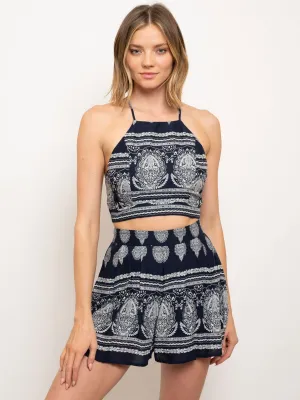 WOMEN'S BANDANA PRINT 2PC SET
