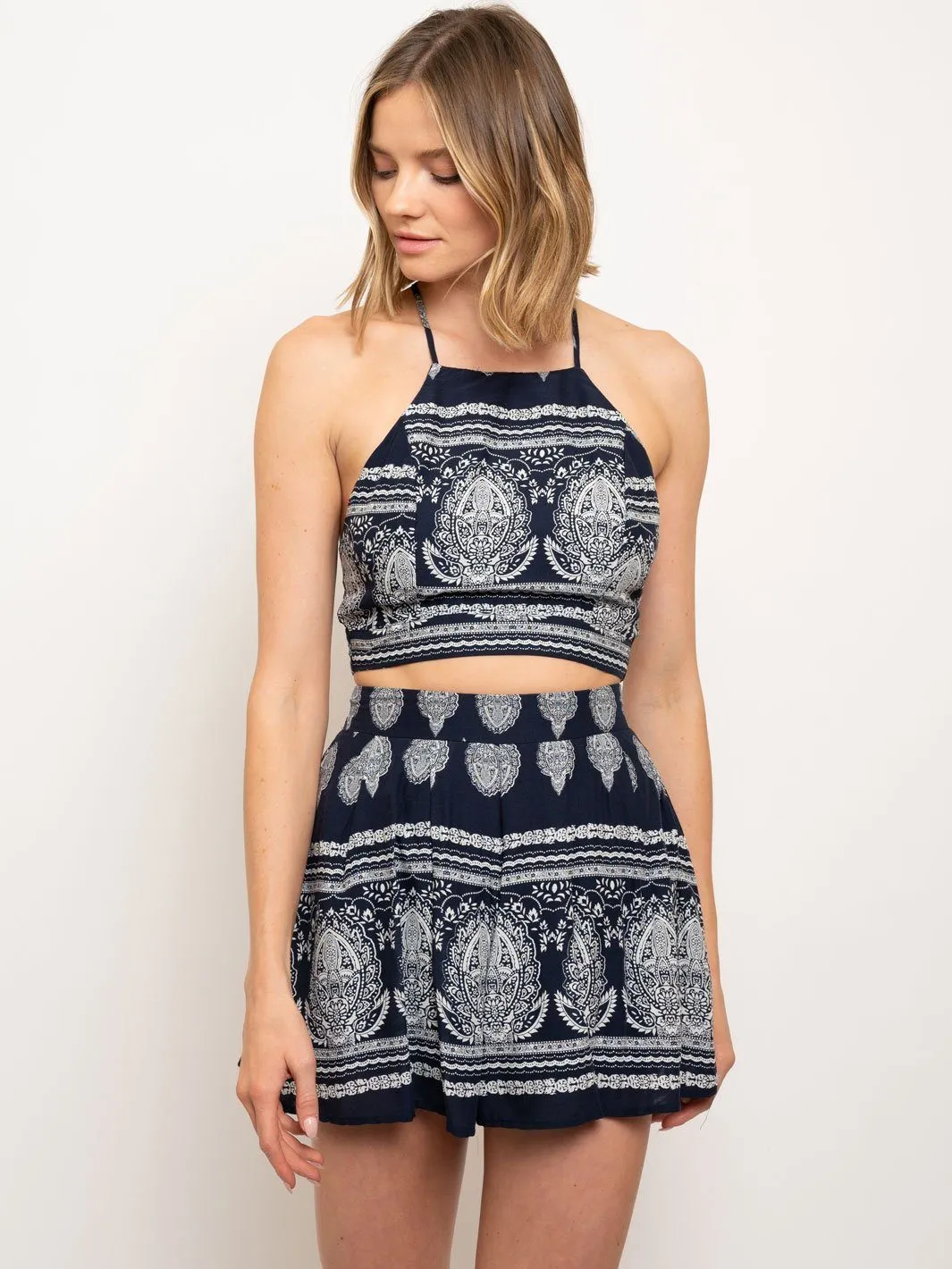 WOMEN'S BANDANA PRINT 2PC SET