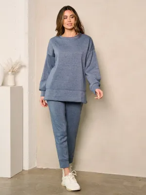 WOMEN'S LONG SLEEVE SWEATER & PANTS FLEECE 2PC. SET