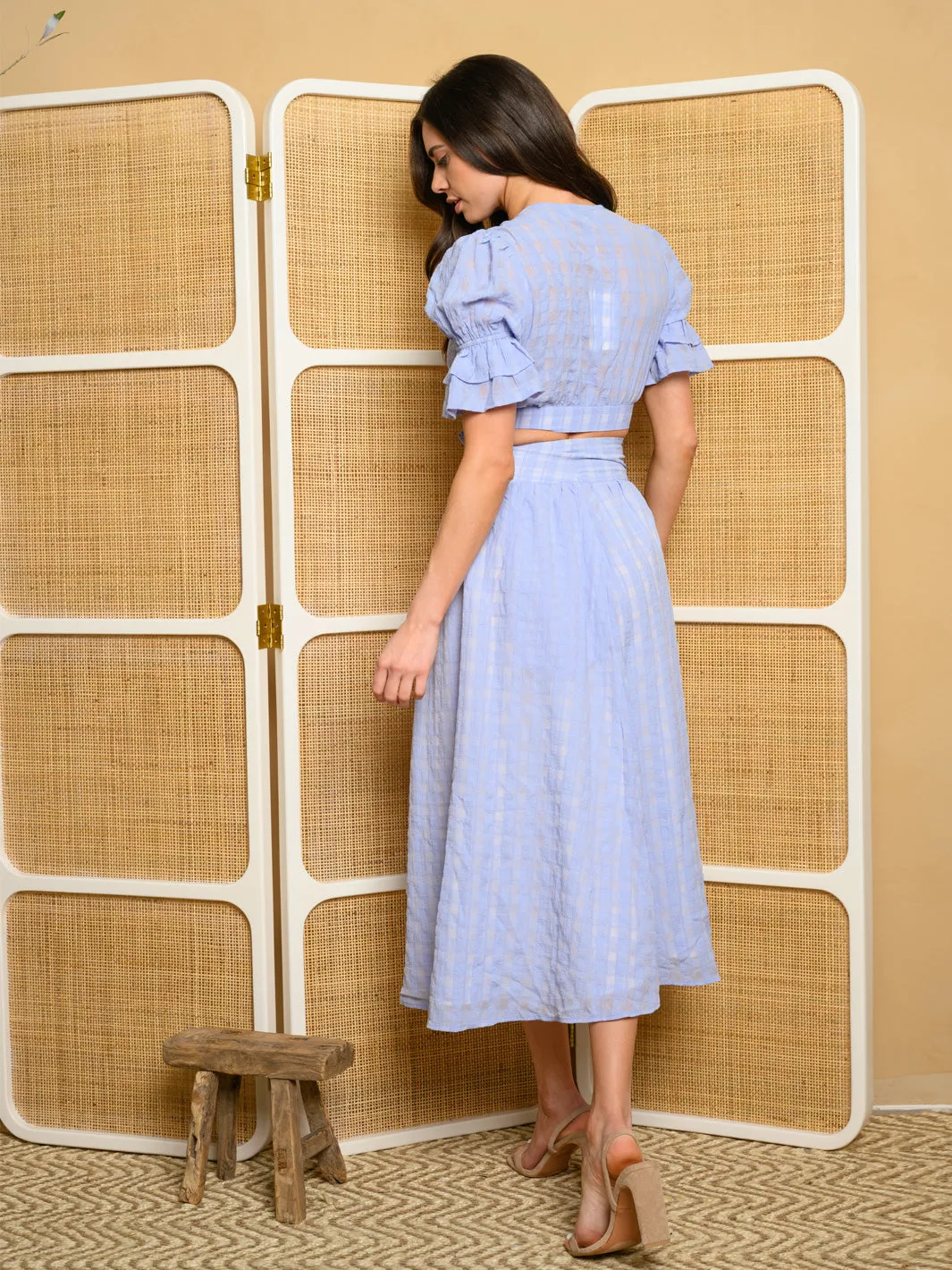 WOMEN'S PLAID 2PC SKIRT SET