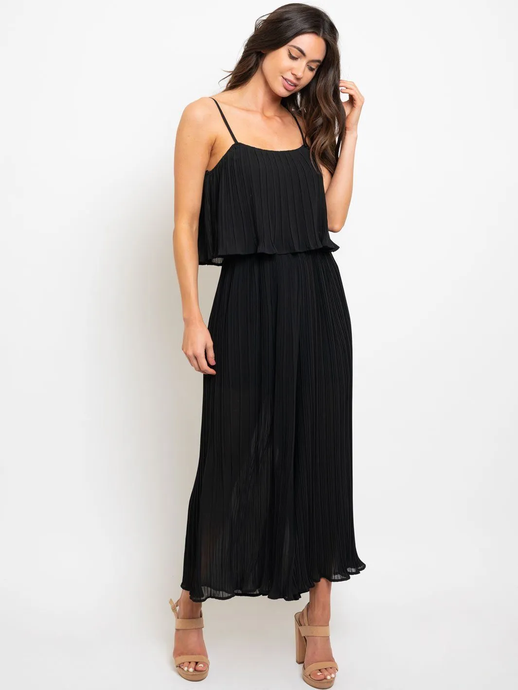 WOMEN'S PLEATS JUMPSUIT