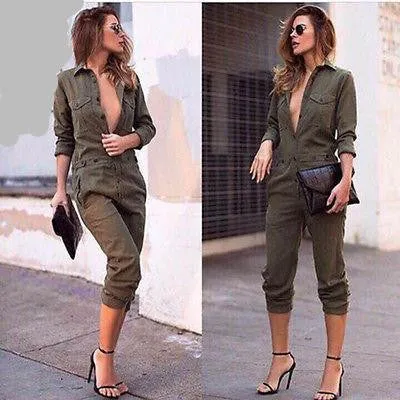 Womens Slim Evening Party Playsuit Ladies Romper Long Jumpsuit Size