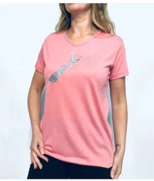 Womens T - Embroided Map - XXL