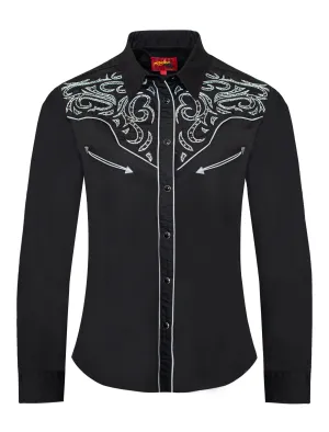 Women’s Western Embroidered diamond studded Shirts-LS500D-527