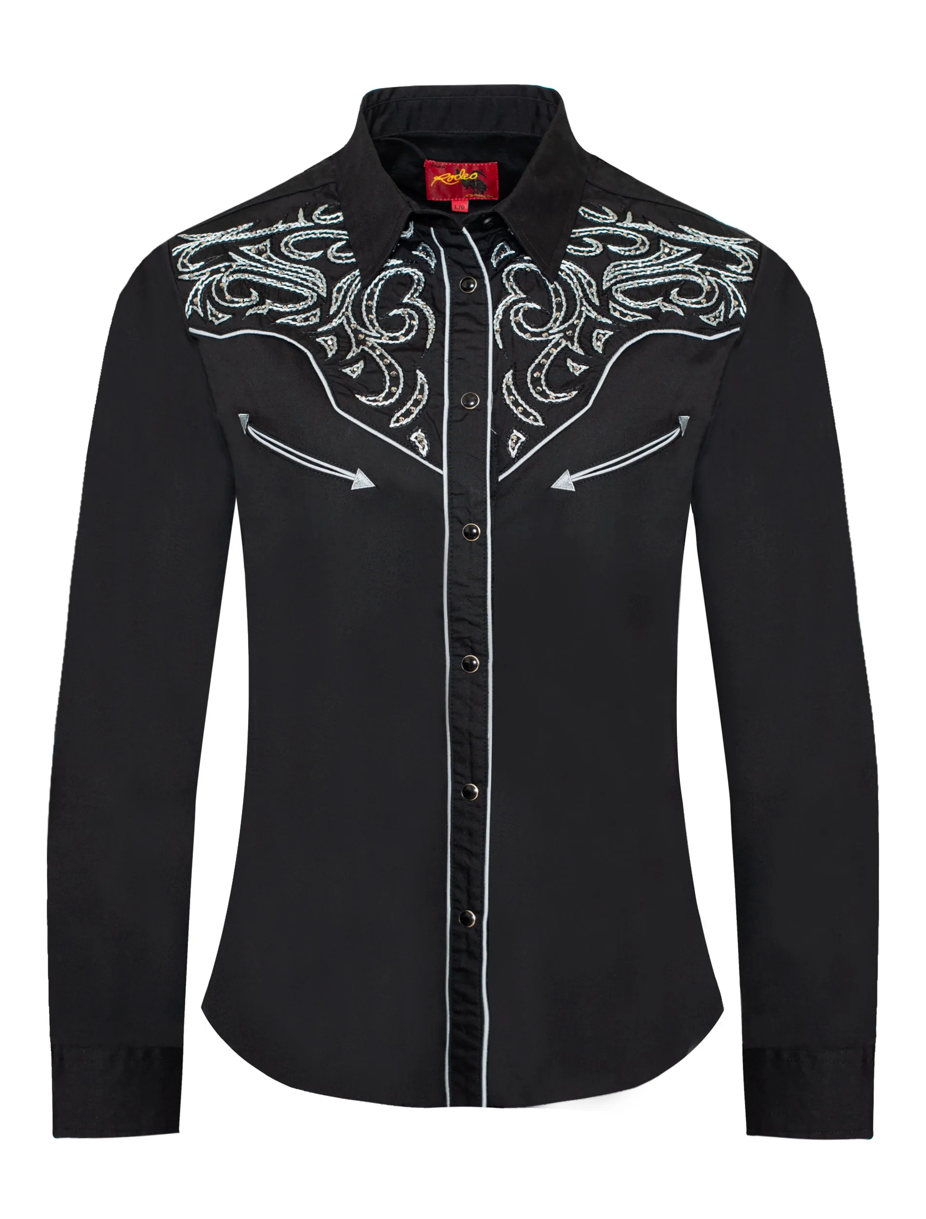 Women’s Western Embroidered diamond studded Shirts-LS500D-527