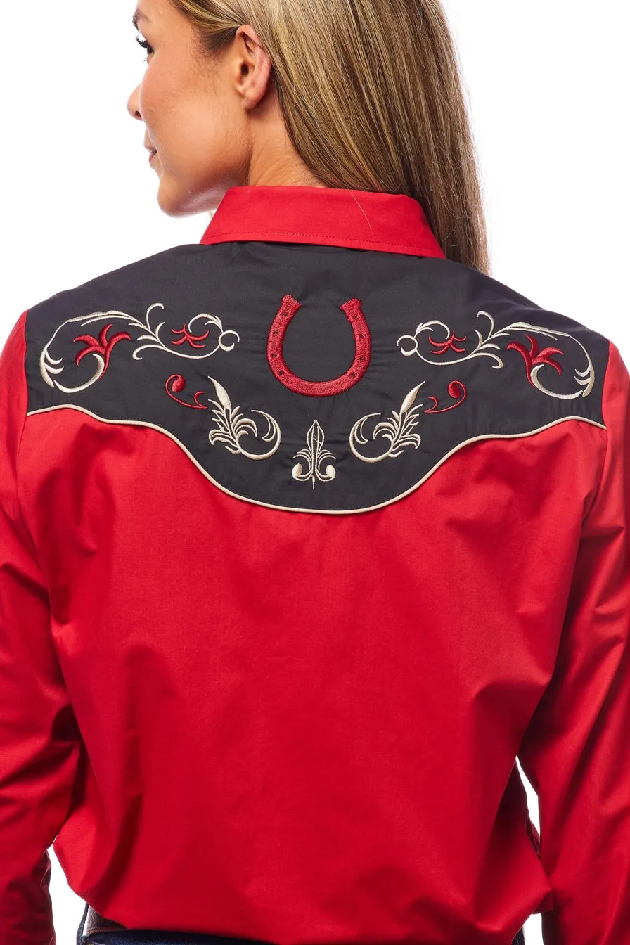 Women’s Western Embroidered Shirts-LS500-515