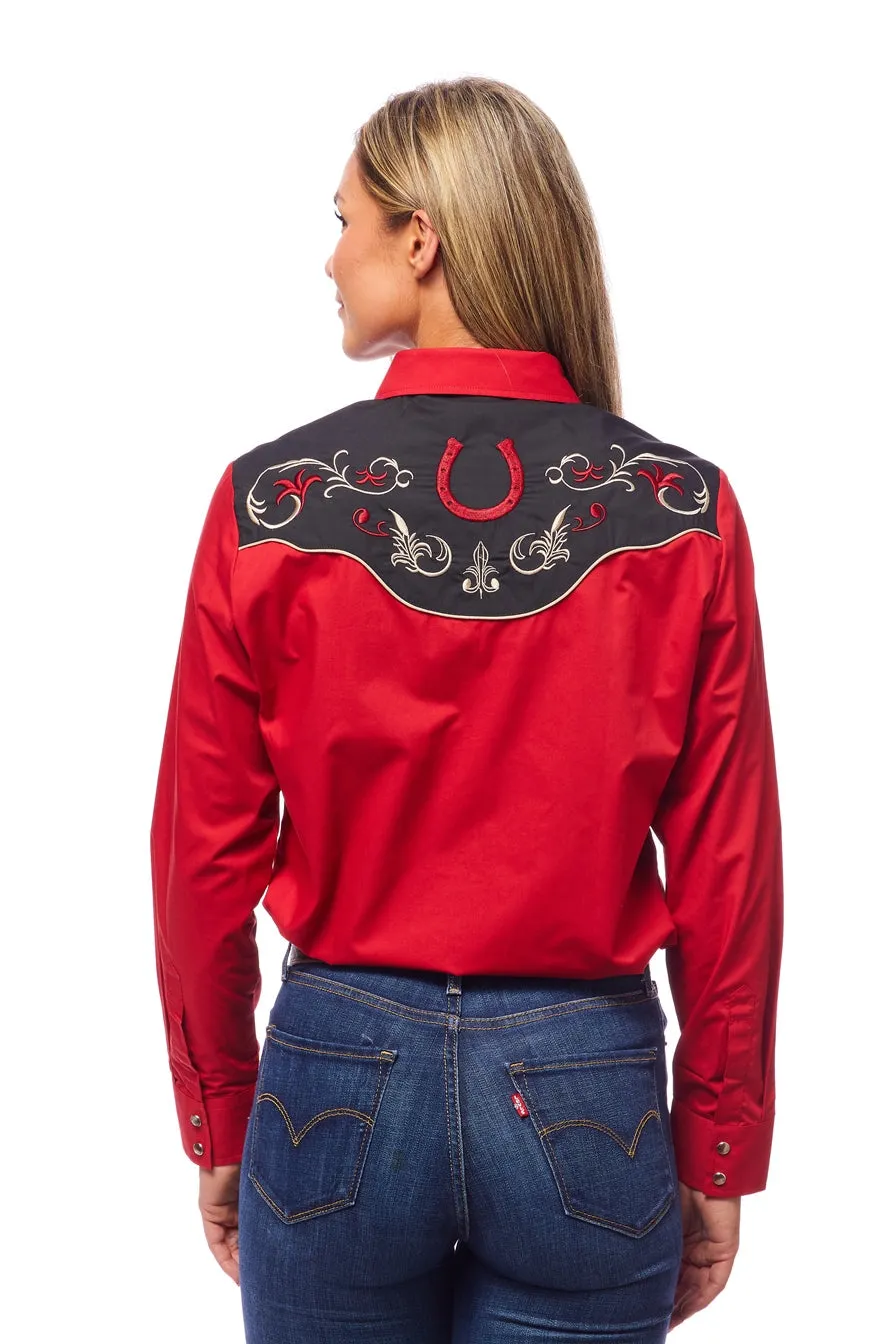 Women’s Western Embroidered Shirts-LS500-515