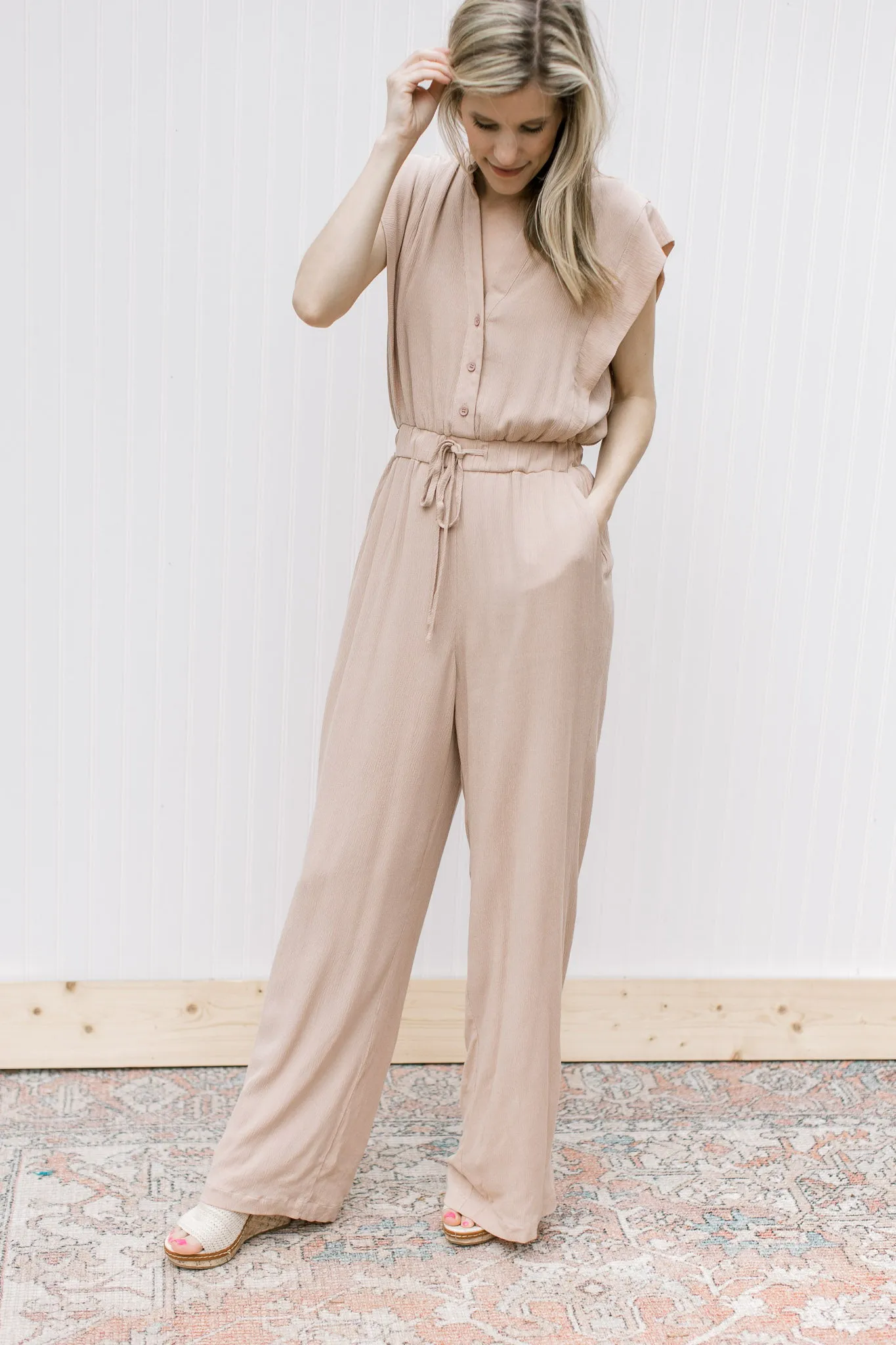 X The Beige Jumpsuit