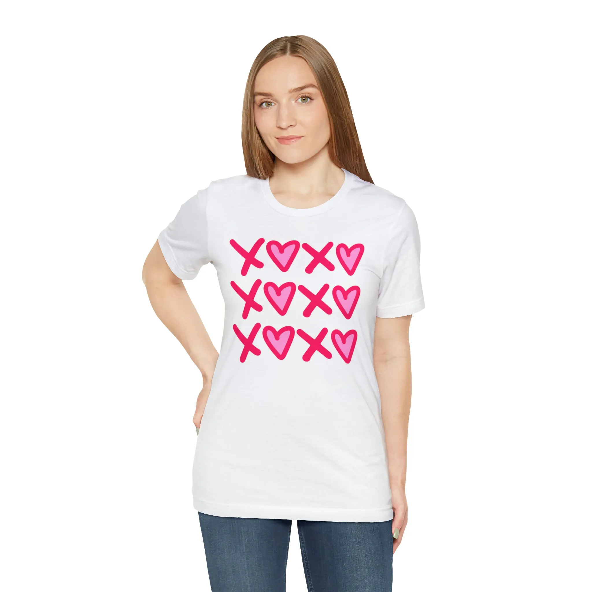 XO XO XO Valentine's T-Shirt | Sweetheart Love Tee |  Bella Canvas 3001 Unisex |  Happy Valentine's Day Short Sleeve Tshirt