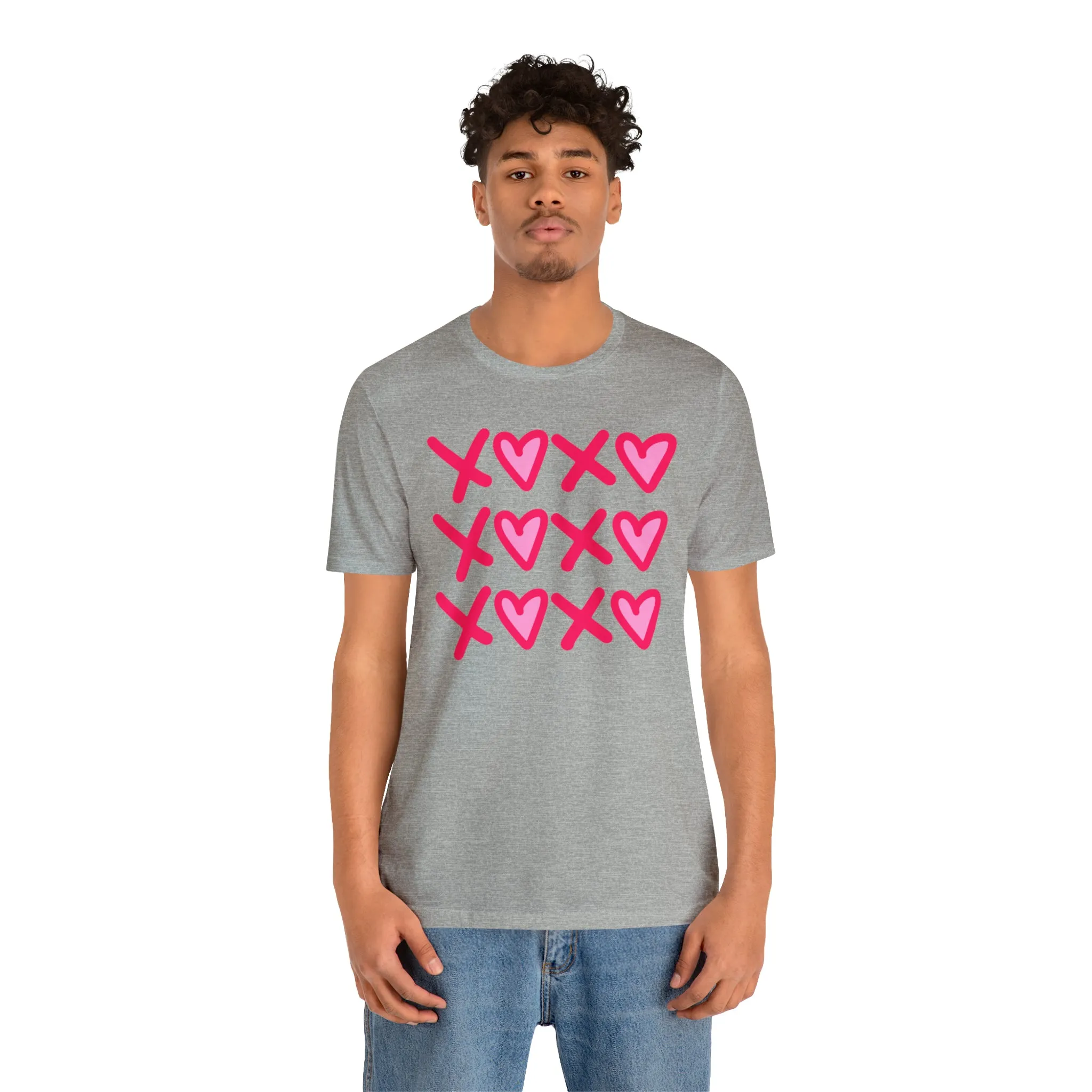 XO XO XO Valentine's T-Shirt | Sweetheart Love Tee |  Bella Canvas 3001 Unisex |  Happy Valentine's Day Short Sleeve Tshirt