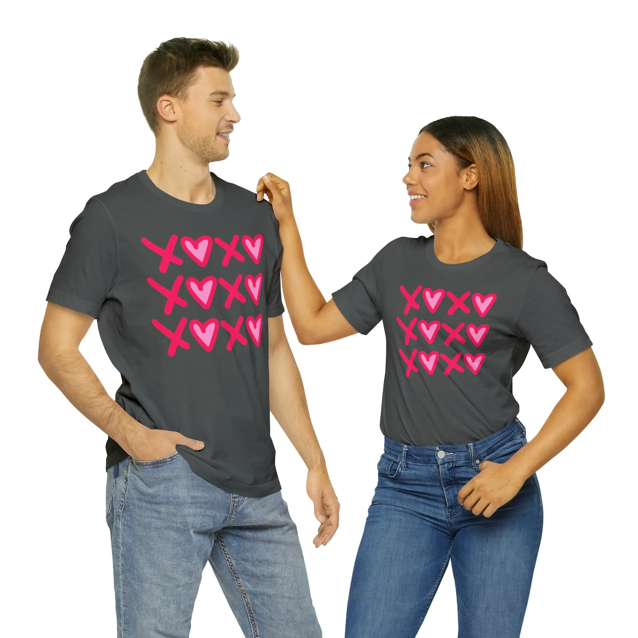 XO XO XO Valentine's T-Shirt | Sweetheart Love Tee |  Bella Canvas 3001 Unisex |  Happy Valentine's Day Short Sleeve Tshirt