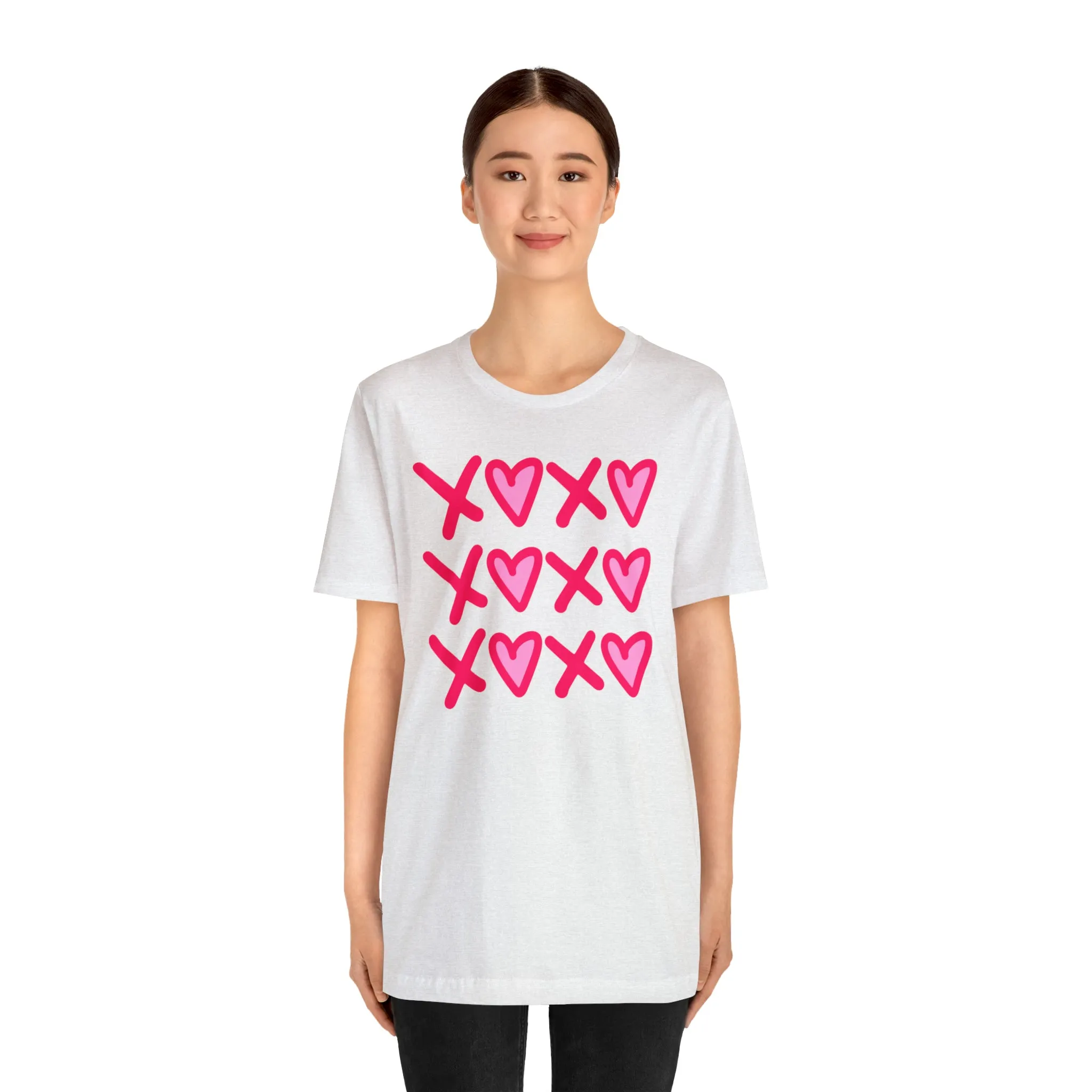 XO XO XO Valentine's T-Shirt | Sweetheart Love Tee |  Bella Canvas 3001 Unisex |  Happy Valentine's Day Short Sleeve Tshirt