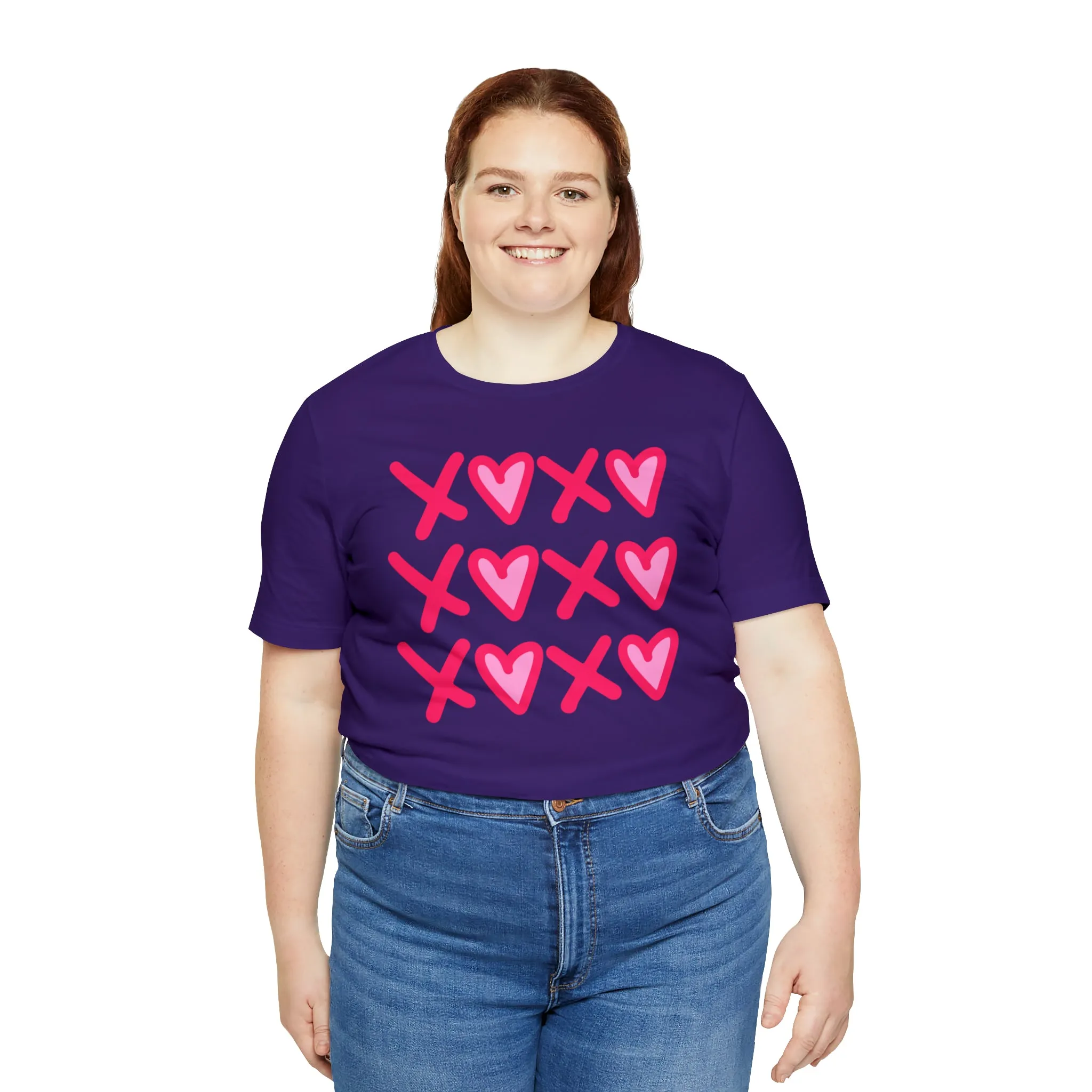 XO XO XO Valentine's T-Shirt | Sweetheart Love Tee |  Bella Canvas 3001 Unisex |  Happy Valentine's Day Short Sleeve Tshirt