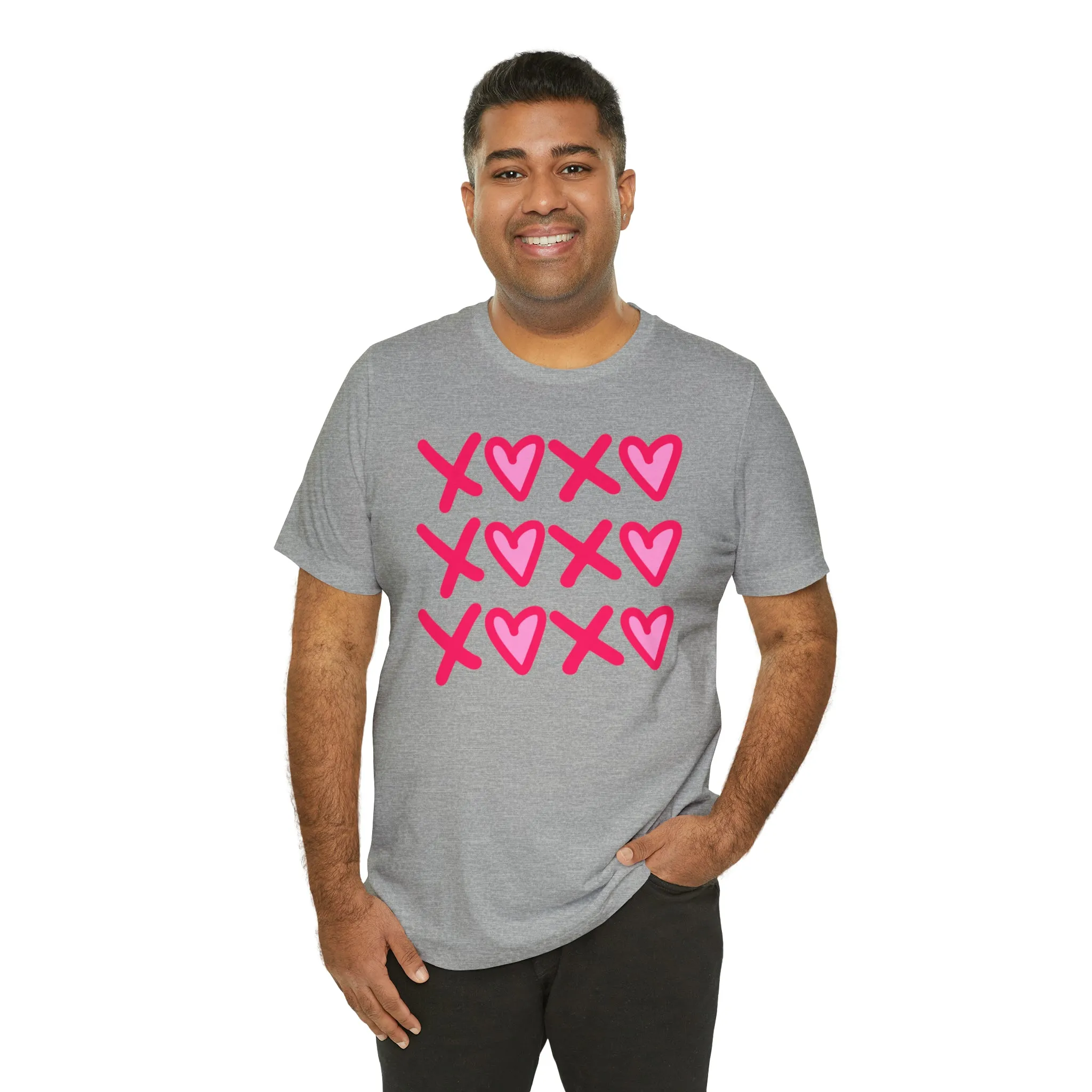 XO XO XO Valentine's T-Shirt | Sweetheart Love Tee |  Bella Canvas 3001 Unisex |  Happy Valentine's Day Short Sleeve Tshirt