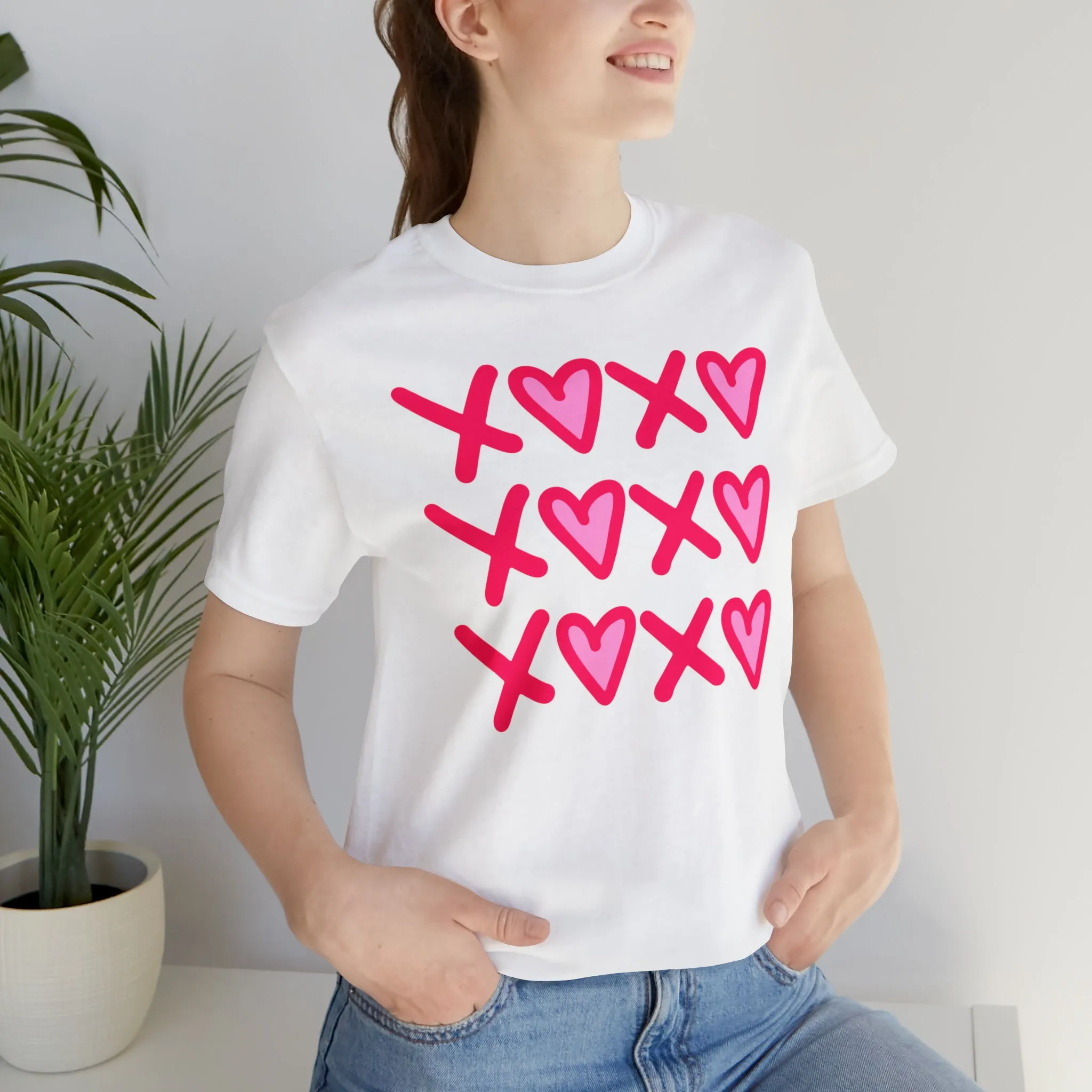 XO XO XO Valentine's T-Shirt | Sweetheart Love Tee |  Bella Canvas 3001 Unisex |  Happy Valentine's Day Short Sleeve Tshirt