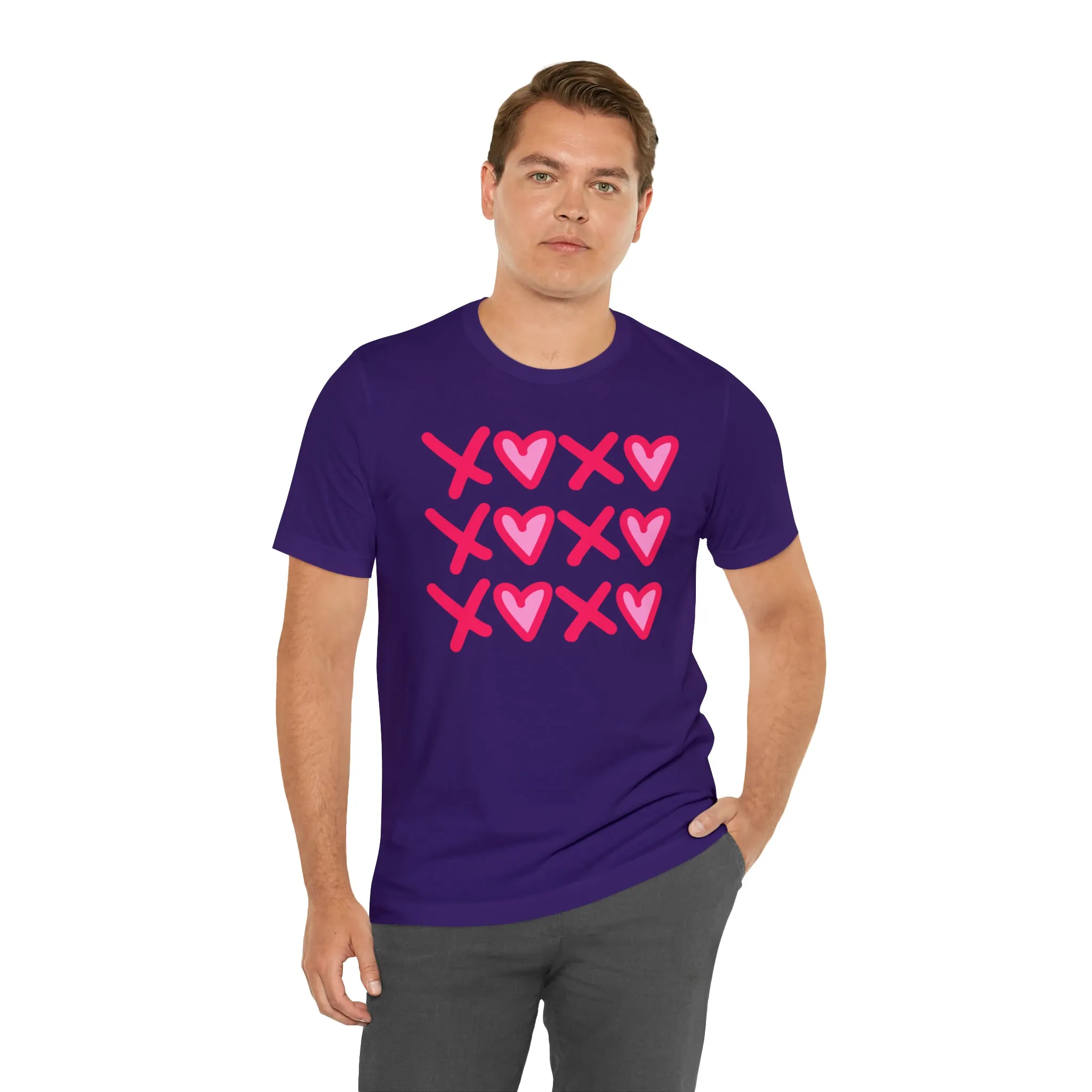 XO XO XO Valentine's T-Shirt | Sweetheart Love Tee |  Bella Canvas 3001 Unisex |  Happy Valentine's Day Short Sleeve Tshirt