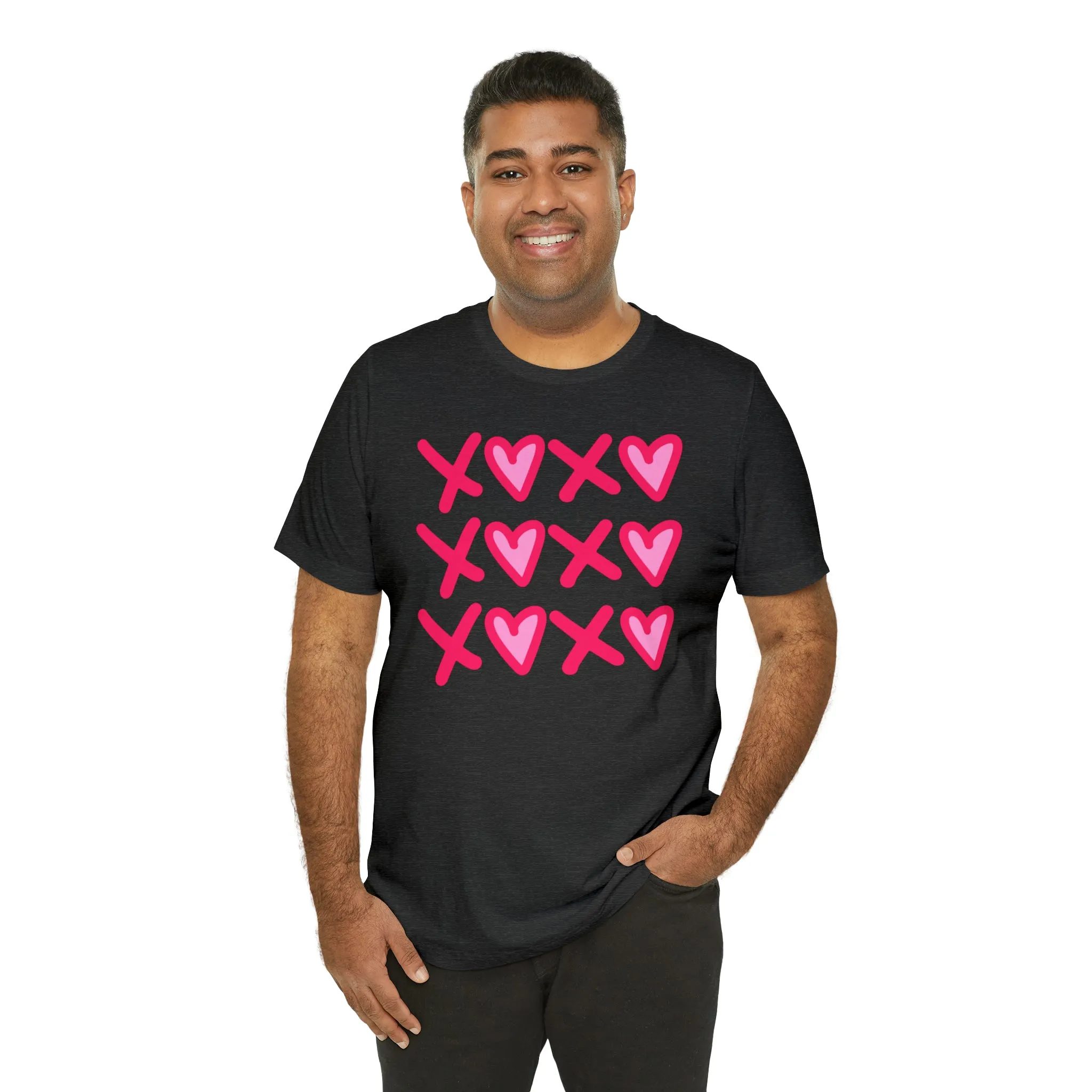 XO XO XO Valentine's T-Shirt | Sweetheart Love Tee |  Bella Canvas 3001 Unisex |  Happy Valentine's Day Short Sleeve Tshirt