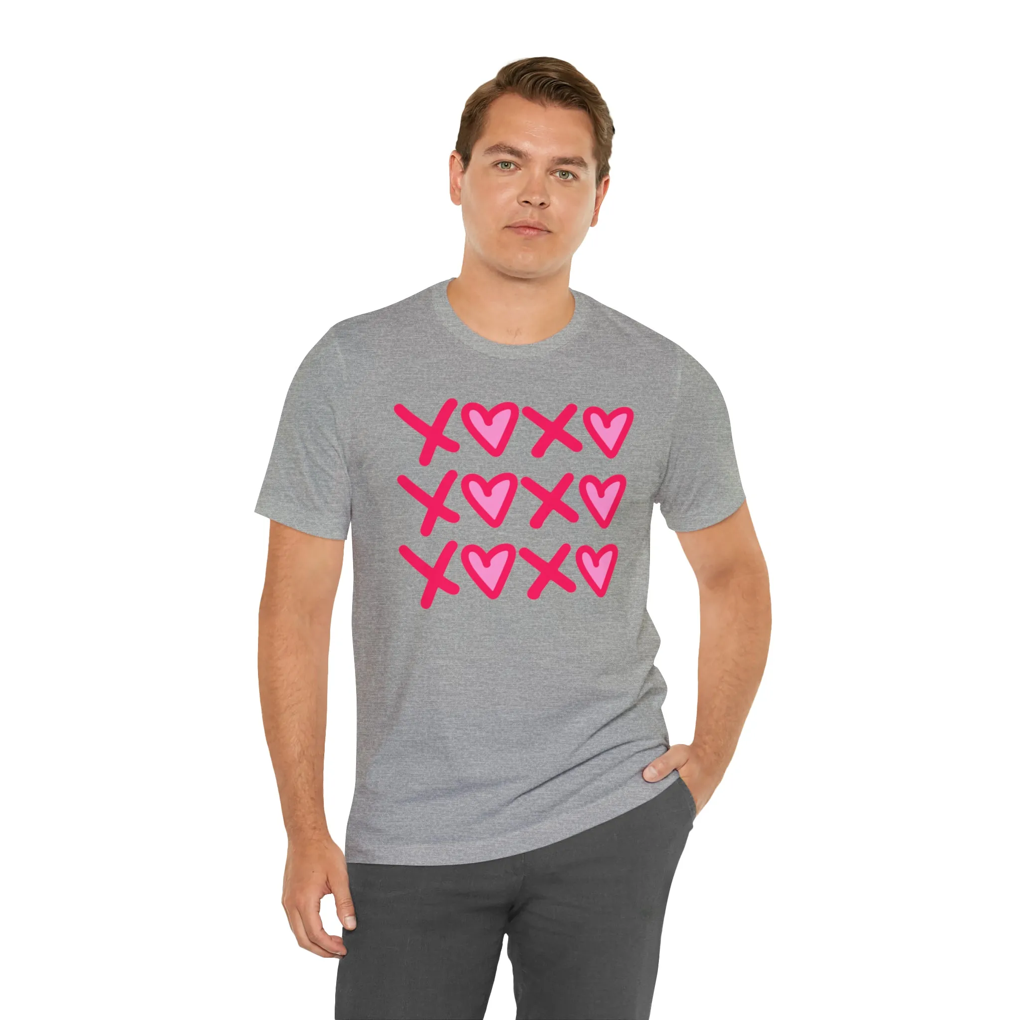 XO XO XO Valentine's T-Shirt | Sweetheart Love Tee |  Bella Canvas 3001 Unisex |  Happy Valentine's Day Short Sleeve Tshirt