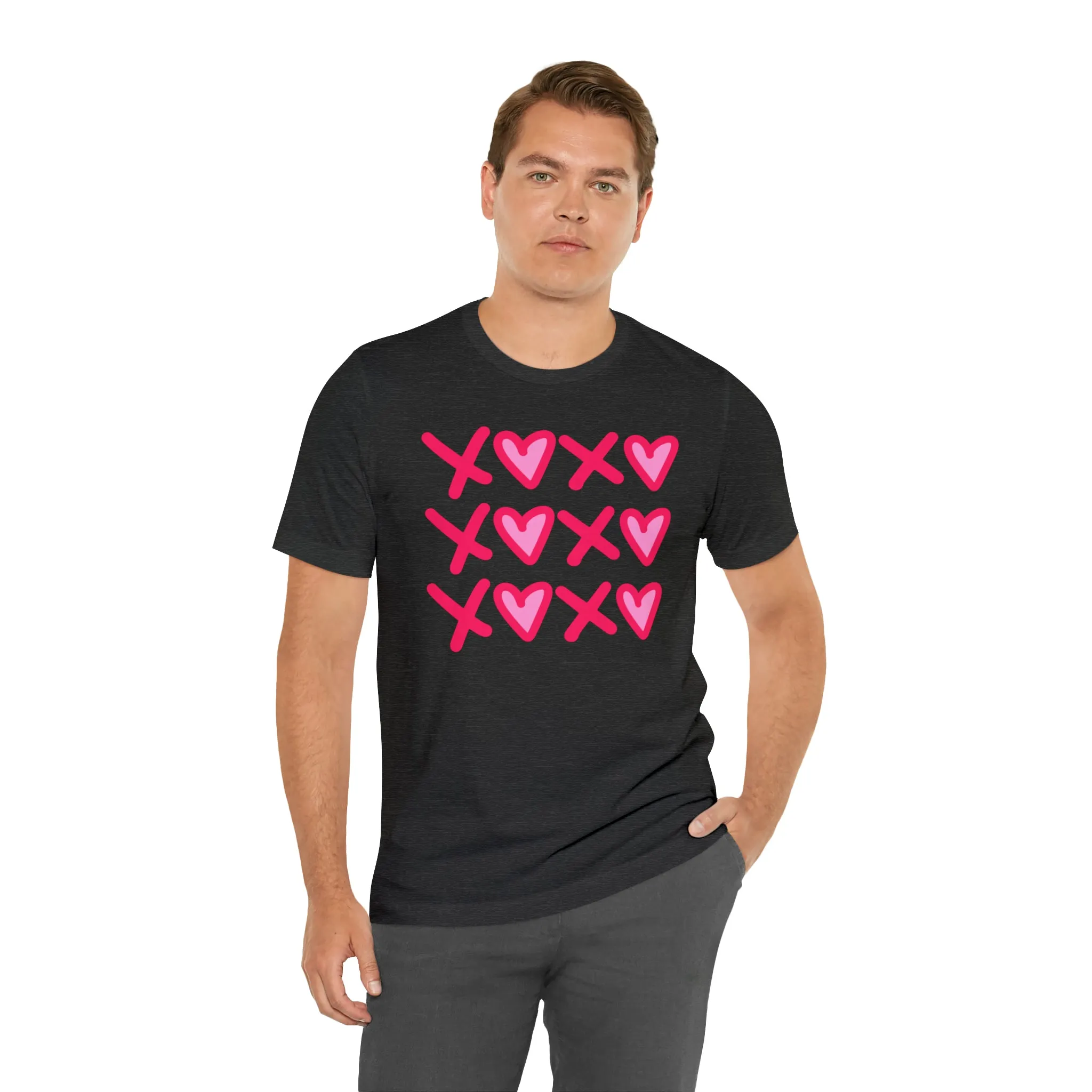 XO XO XO Valentine's T-Shirt | Sweetheart Love Tee |  Bella Canvas 3001 Unisex |  Happy Valentine's Day Short Sleeve Tshirt