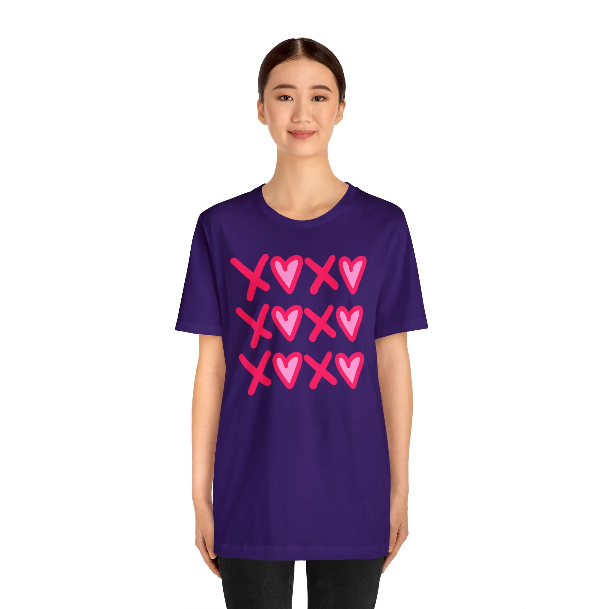 XO XO XO Valentine's T-Shirt | Sweetheart Love Tee |  Bella Canvas 3001 Unisex |  Happy Valentine's Day Short Sleeve Tshirt