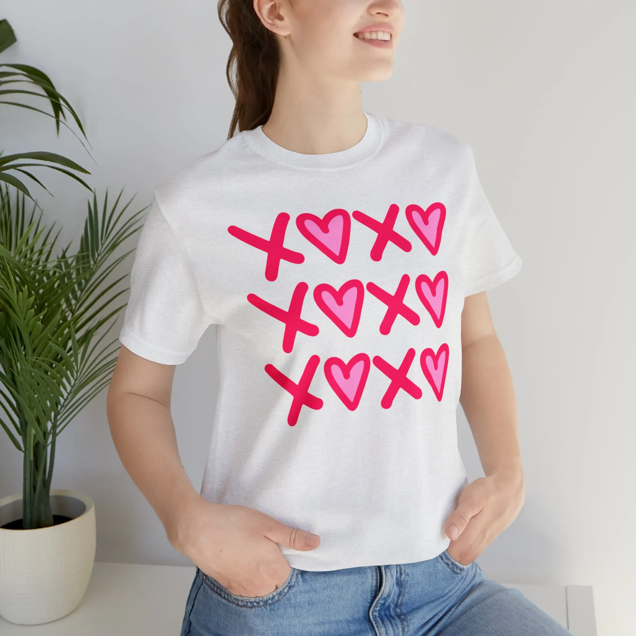 XO XO XO Valentine's T-Shirt | Sweetheart Love Tee |  Bella Canvas 3001 Unisex |  Happy Valentine's Day Short Sleeve Tshirt