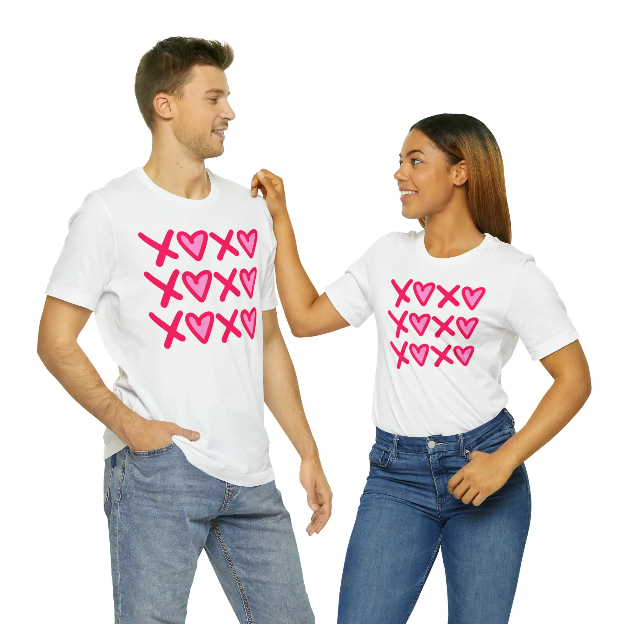 XO XO XO Valentine's T-Shirt | Sweetheart Love Tee |  Bella Canvas 3001 Unisex |  Happy Valentine's Day Short Sleeve Tshirt