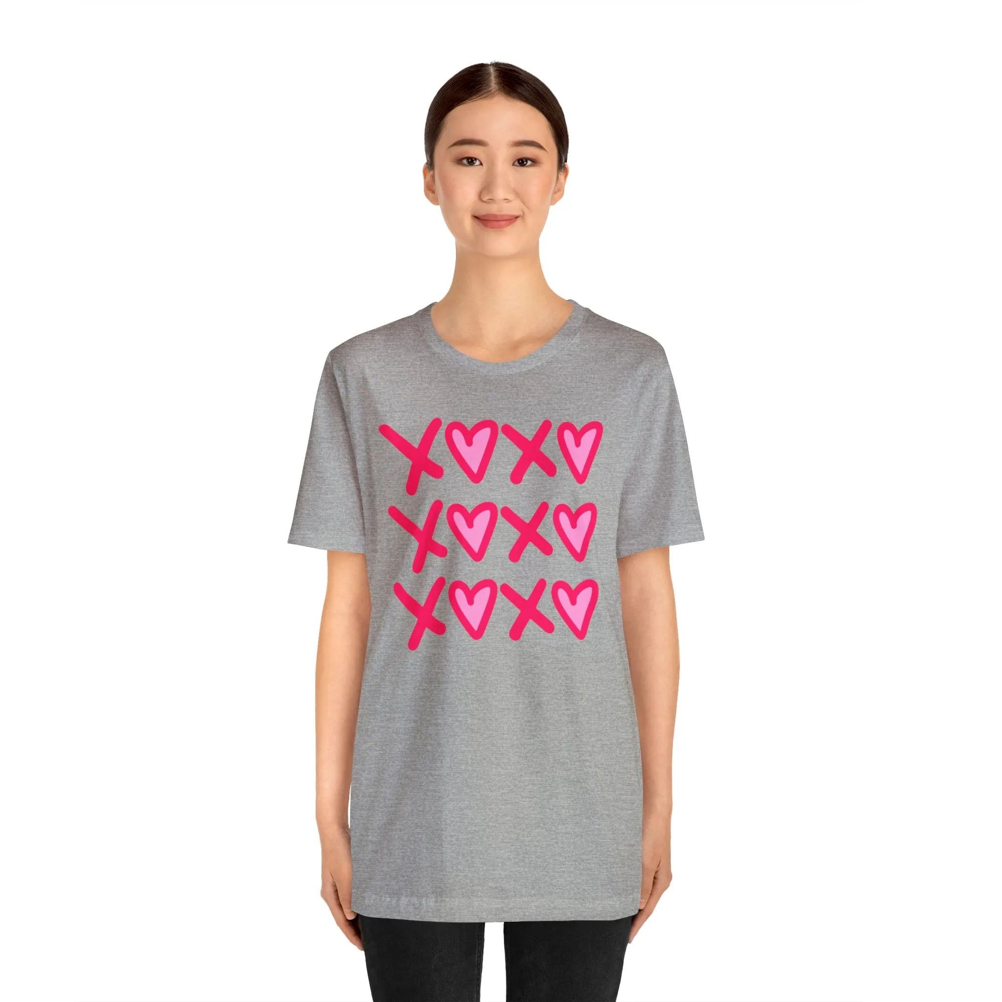 XO XO XO Valentine's T-Shirt | Sweetheart Love Tee |  Bella Canvas 3001 Unisex |  Happy Valentine's Day Short Sleeve Tshirt