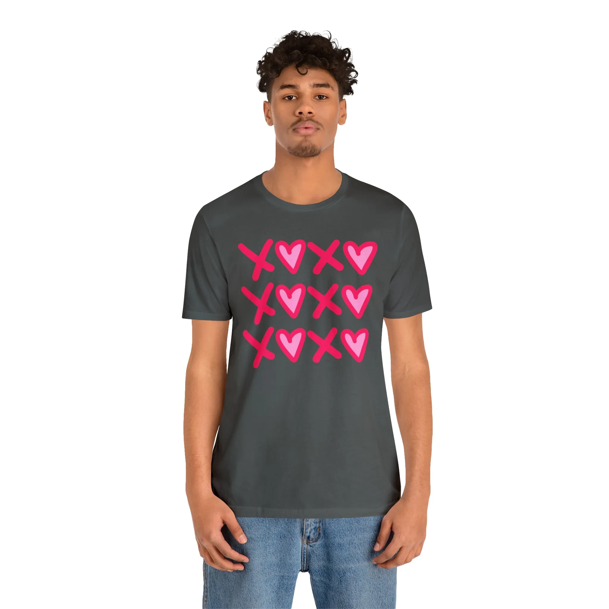 XO XO XO Valentine's T-Shirt | Sweetheart Love Tee |  Bella Canvas 3001 Unisex |  Happy Valentine's Day Short Sleeve Tshirt