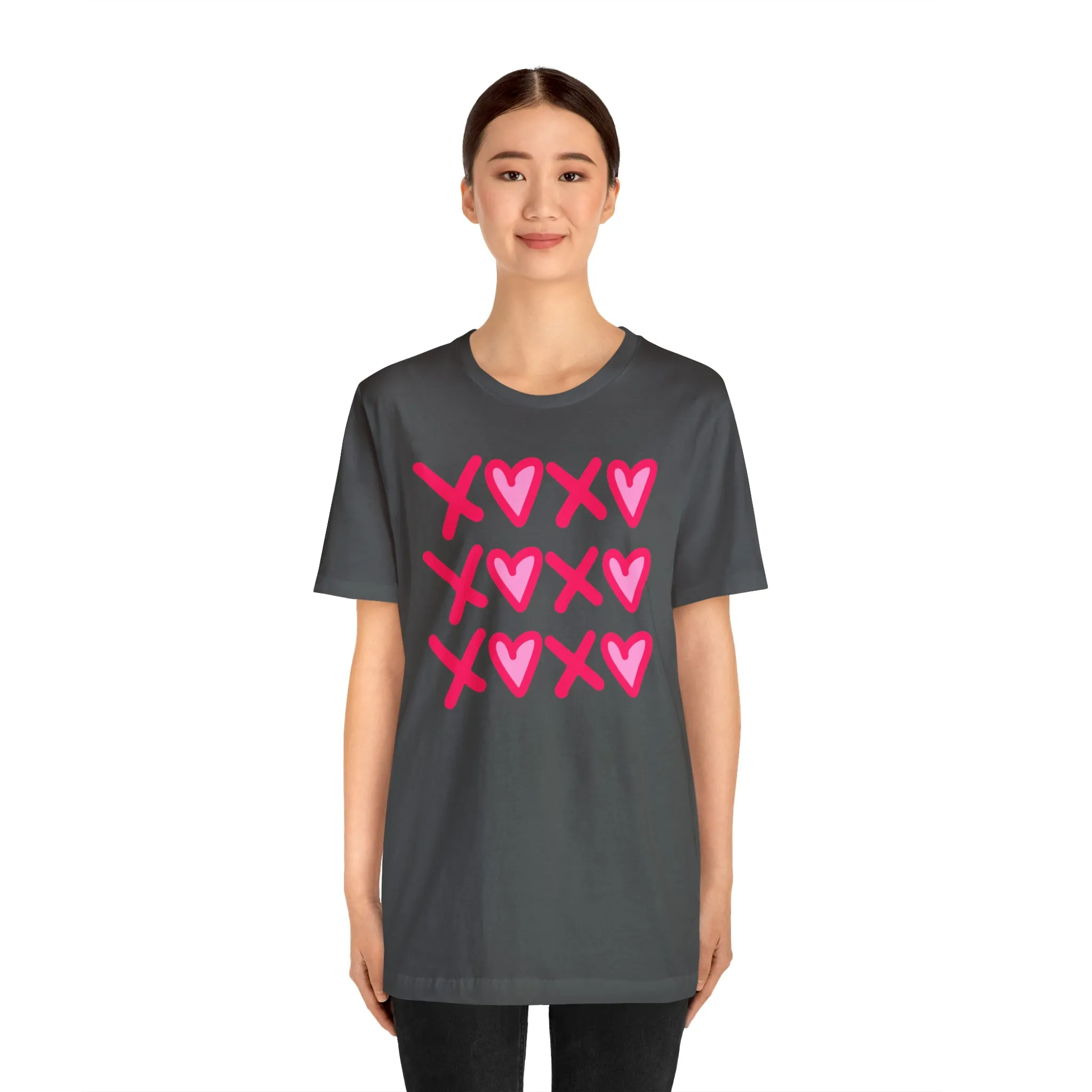 XO XO XO Valentine's T-Shirt | Sweetheart Love Tee |  Bella Canvas 3001 Unisex |  Happy Valentine's Day Short Sleeve Tshirt