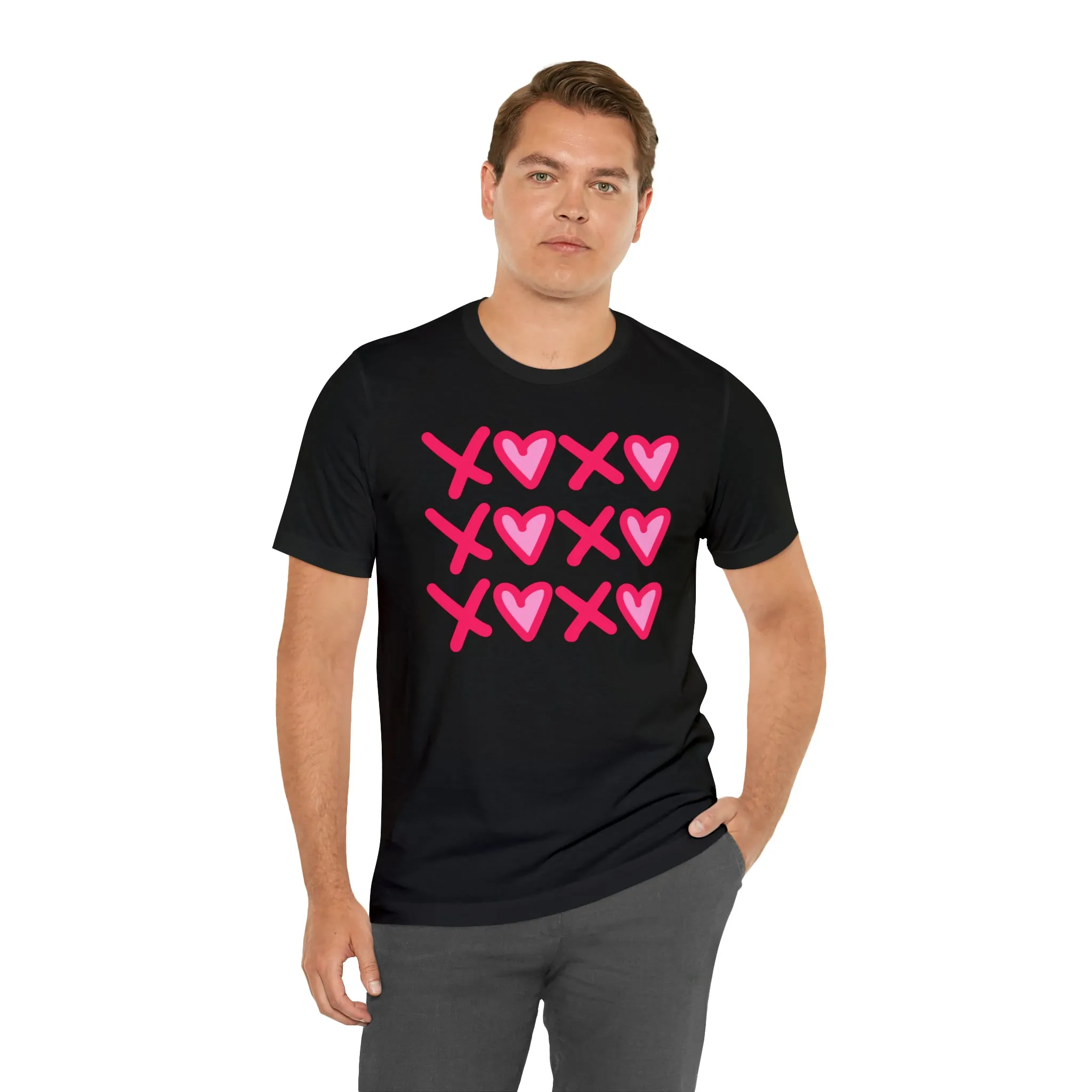 XO XO XO Valentine's T-Shirt | Sweetheart Love Tee |  Bella Canvas 3001 Unisex |  Happy Valentine's Day Short Sleeve Tshirt