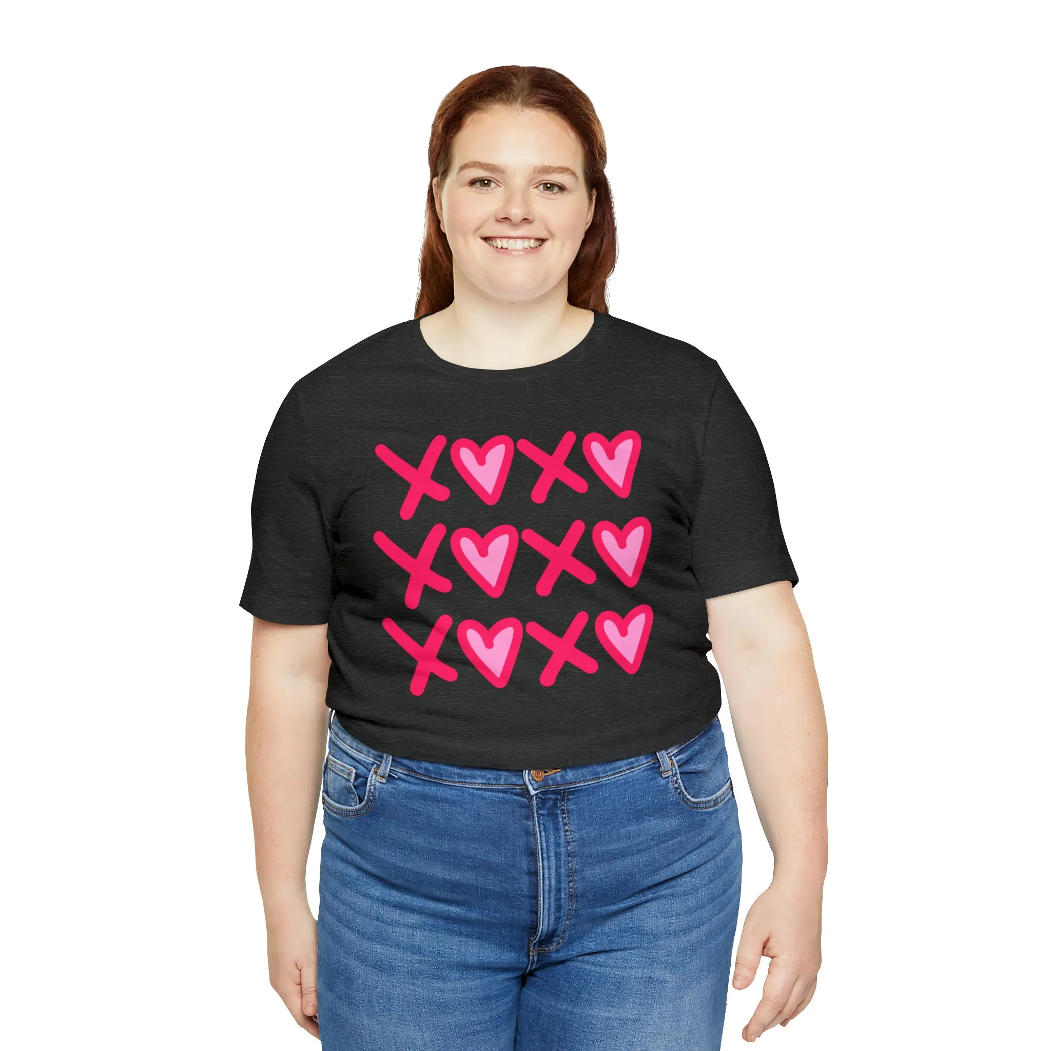XO XO XO Valentine's T-Shirt | Sweetheart Love Tee |  Bella Canvas 3001 Unisex |  Happy Valentine's Day Short Sleeve Tshirt