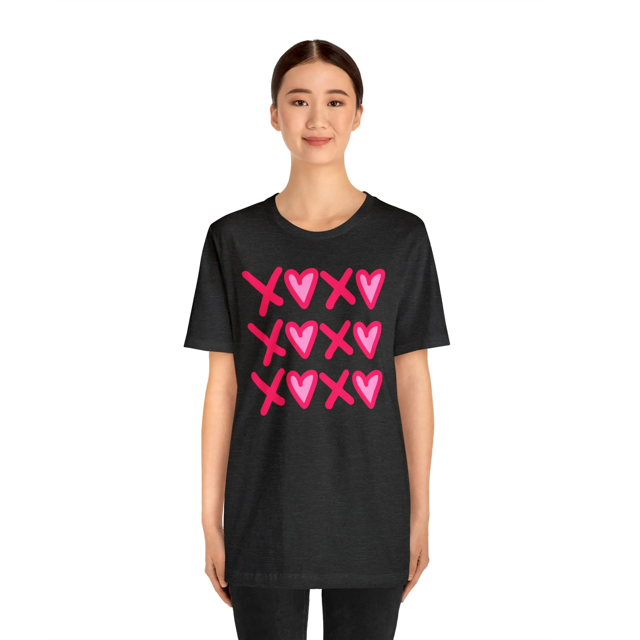 XO XO XO Valentine's T-Shirt | Sweetheart Love Tee |  Bella Canvas 3001 Unisex |  Happy Valentine's Day Short Sleeve Tshirt