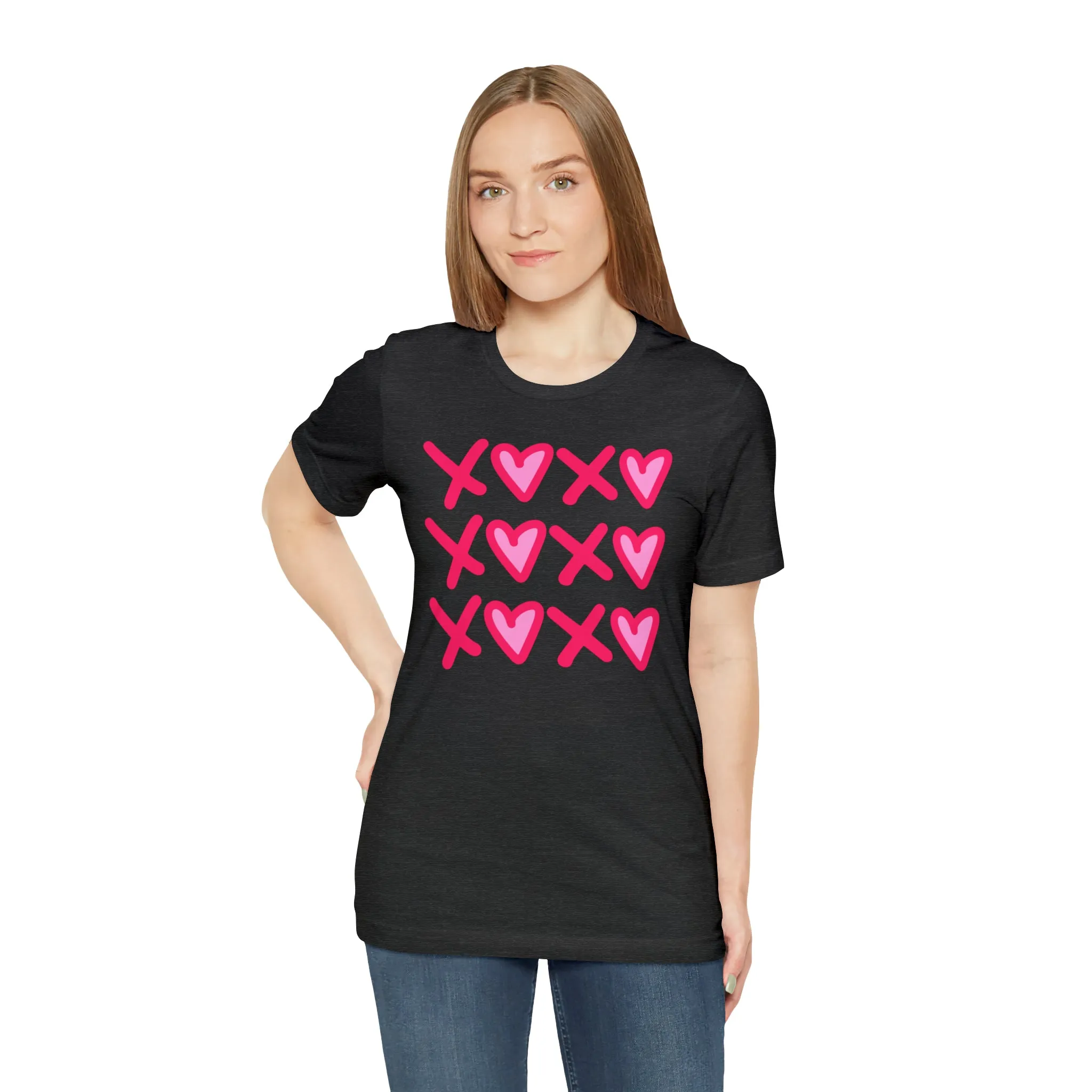 XO XO XO Valentine's T-Shirt | Sweetheart Love Tee |  Bella Canvas 3001 Unisex |  Happy Valentine's Day Short Sleeve Tshirt