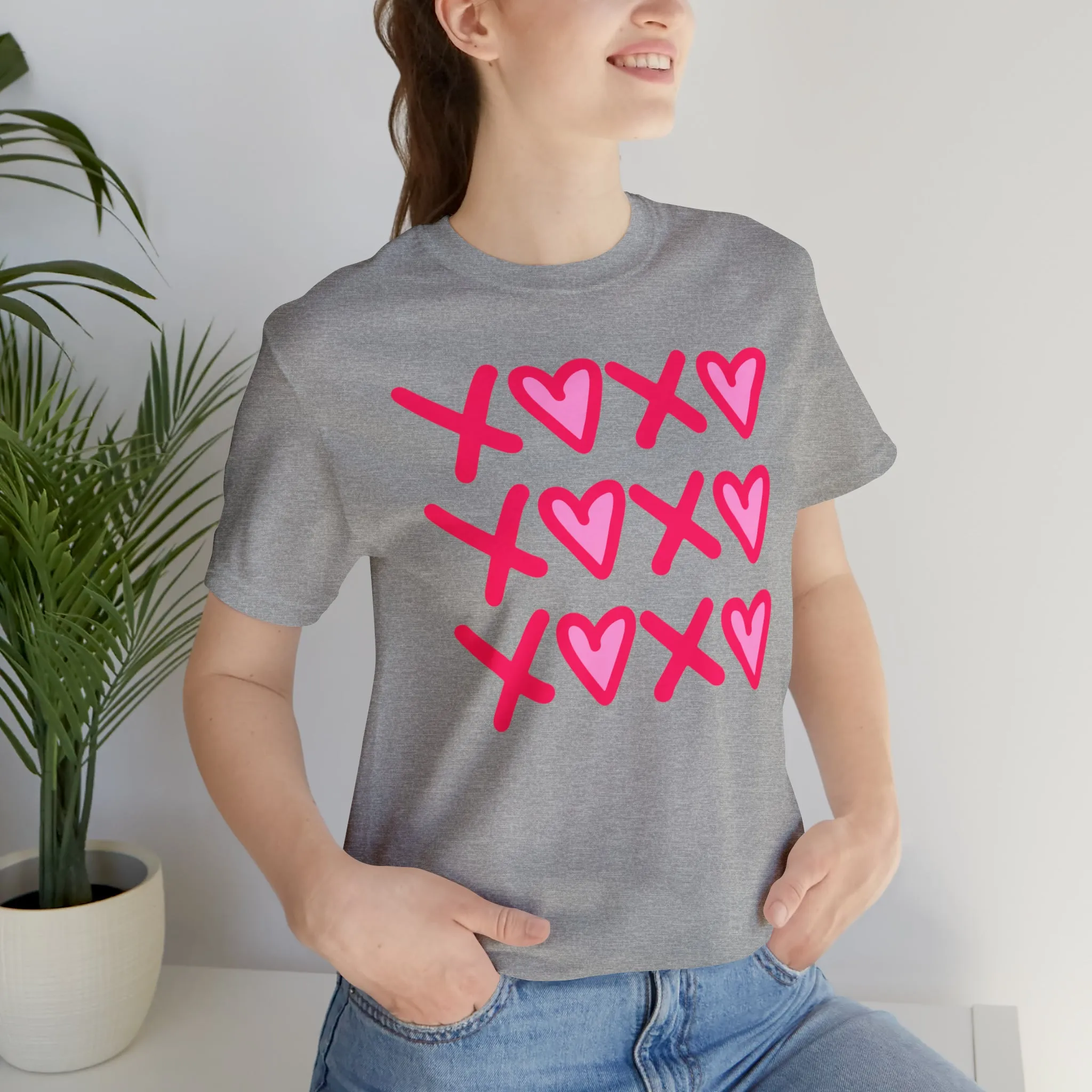 XO XO XO Valentine's T-Shirt | Sweetheart Love Tee |  Bella Canvas 3001 Unisex |  Happy Valentine's Day Short Sleeve Tshirt