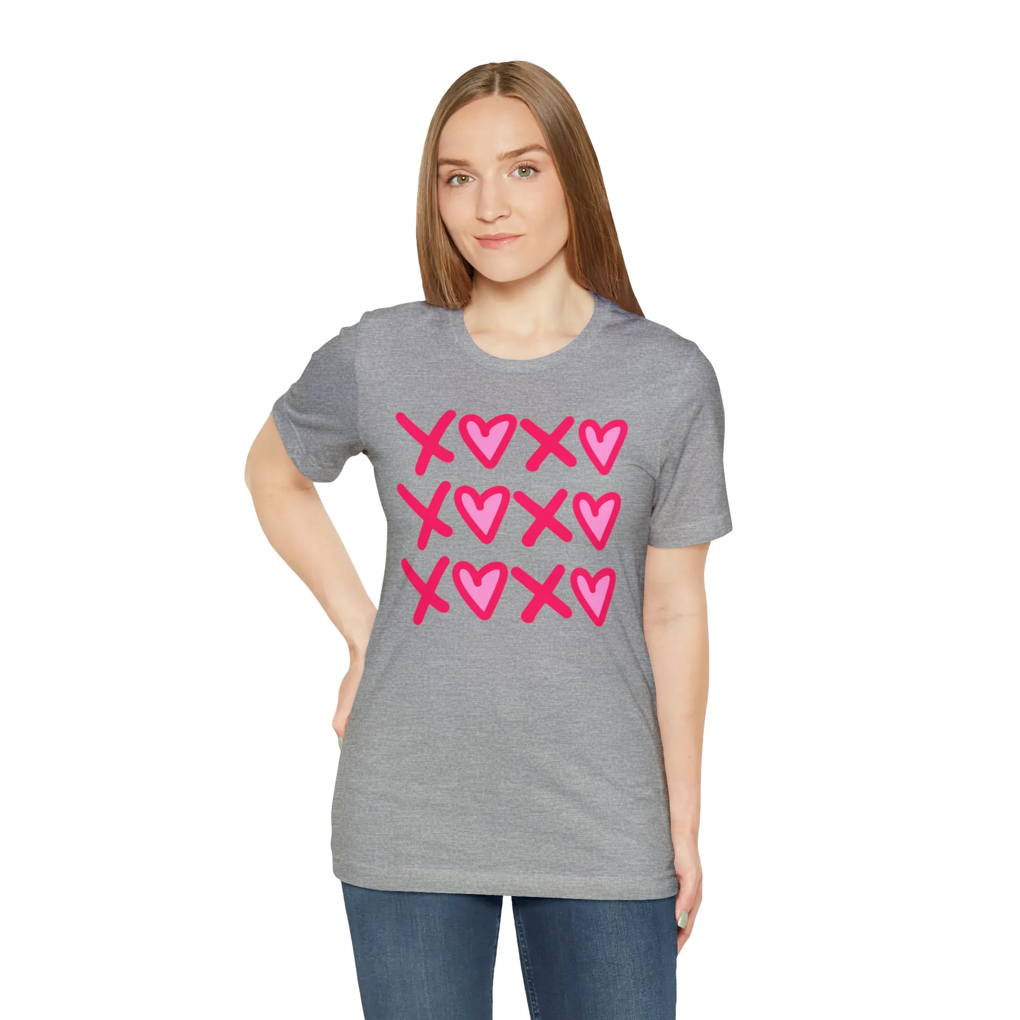 XO XO XO Valentine's T-Shirt | Sweetheart Love Tee |  Bella Canvas 3001 Unisex |  Happy Valentine's Day Short Sleeve Tshirt