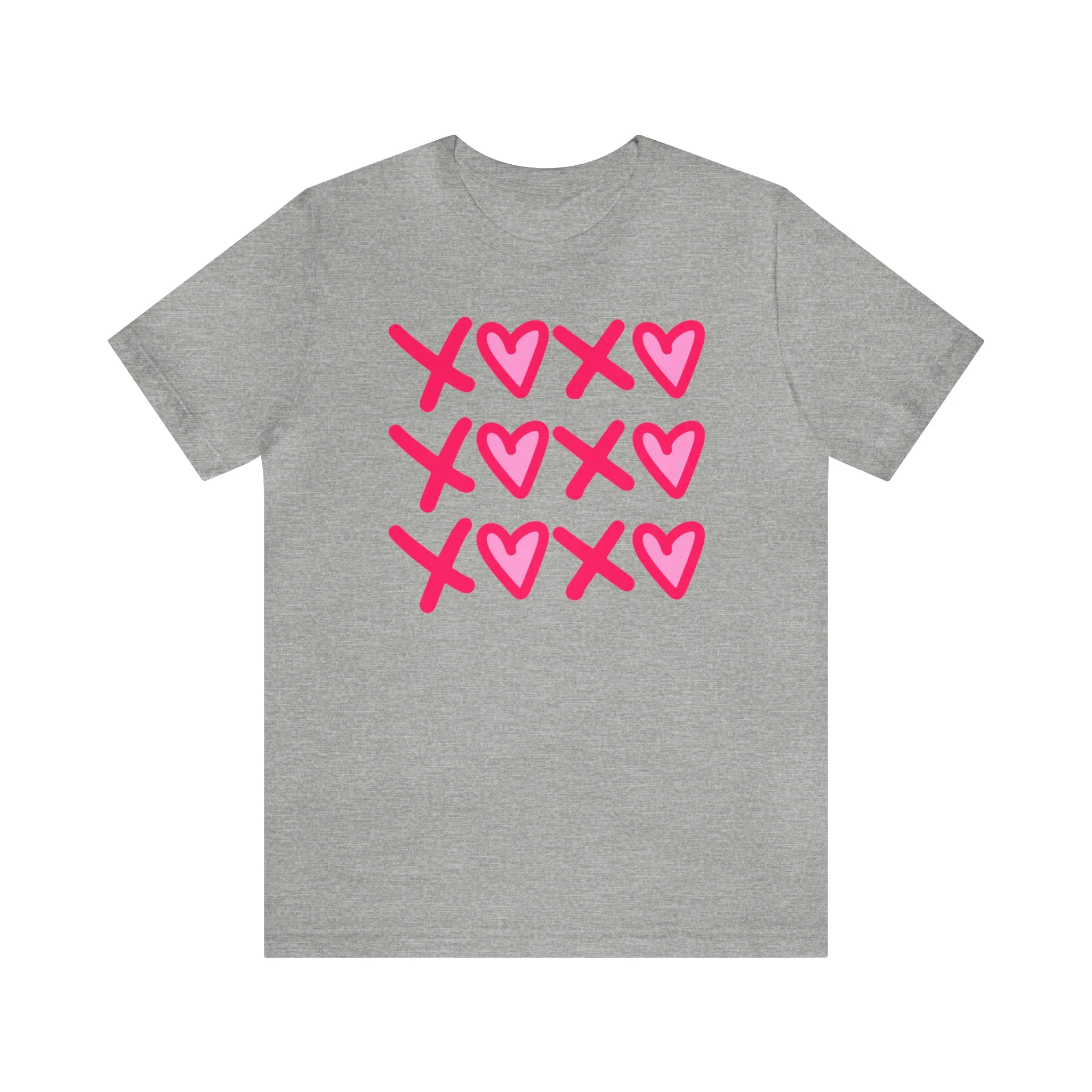 XO XO XO Valentine's T-Shirt | Sweetheart Love Tee |  Bella Canvas 3001 Unisex |  Happy Valentine's Day Short Sleeve Tshirt