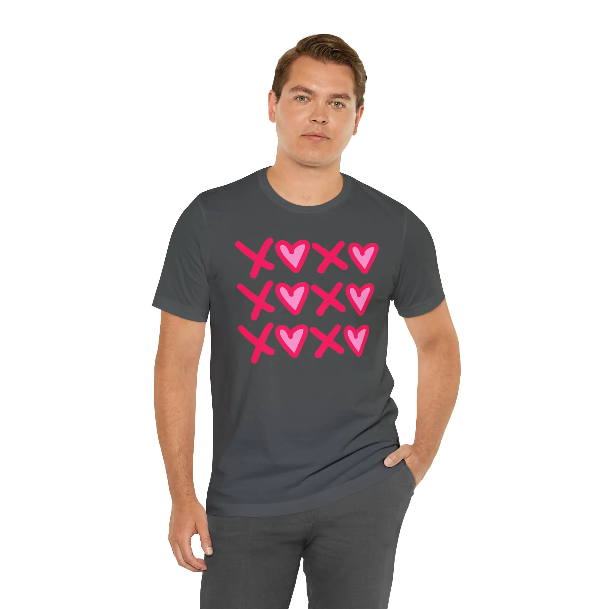 XO XO XO Valentine's T-Shirt | Sweetheart Love Tee |  Bella Canvas 3001 Unisex |  Happy Valentine's Day Short Sleeve Tshirt
