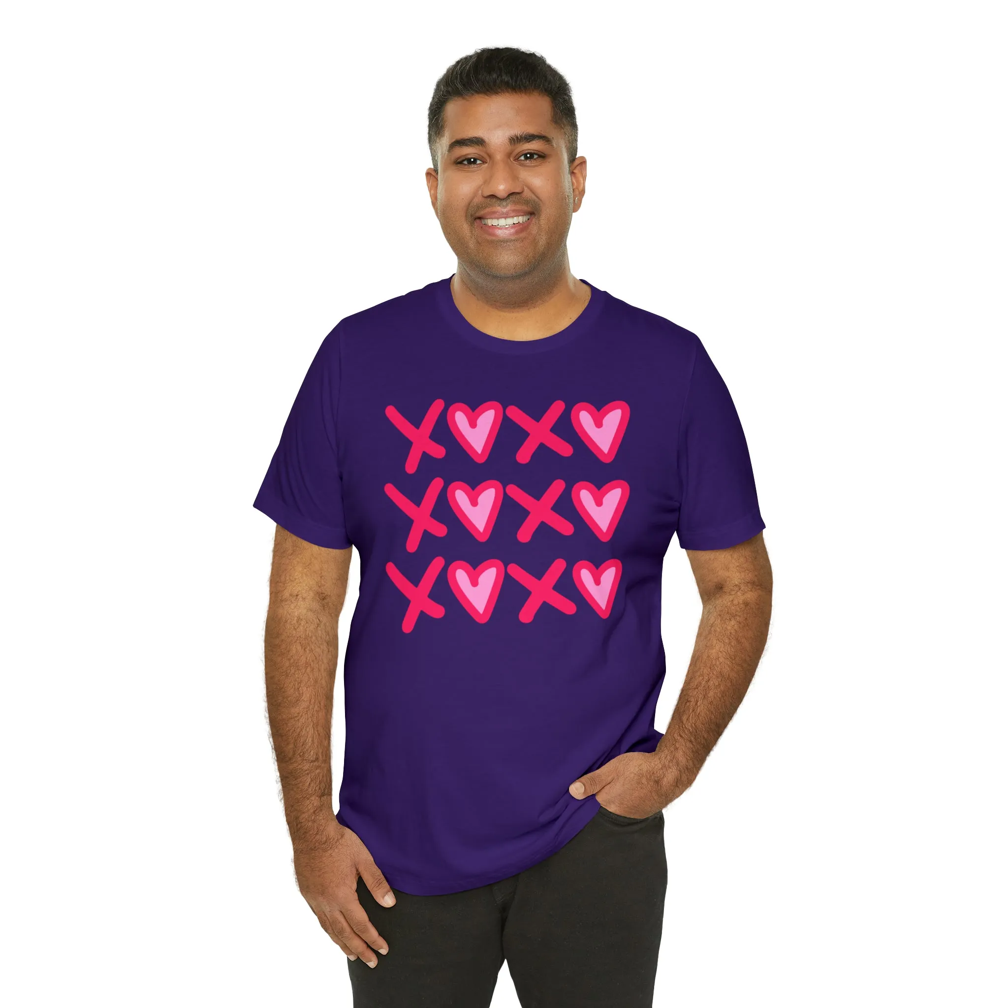 XO XO XO Valentine's T-Shirt | Sweetheart Love Tee |  Bella Canvas 3001 Unisex |  Happy Valentine's Day Short Sleeve Tshirt