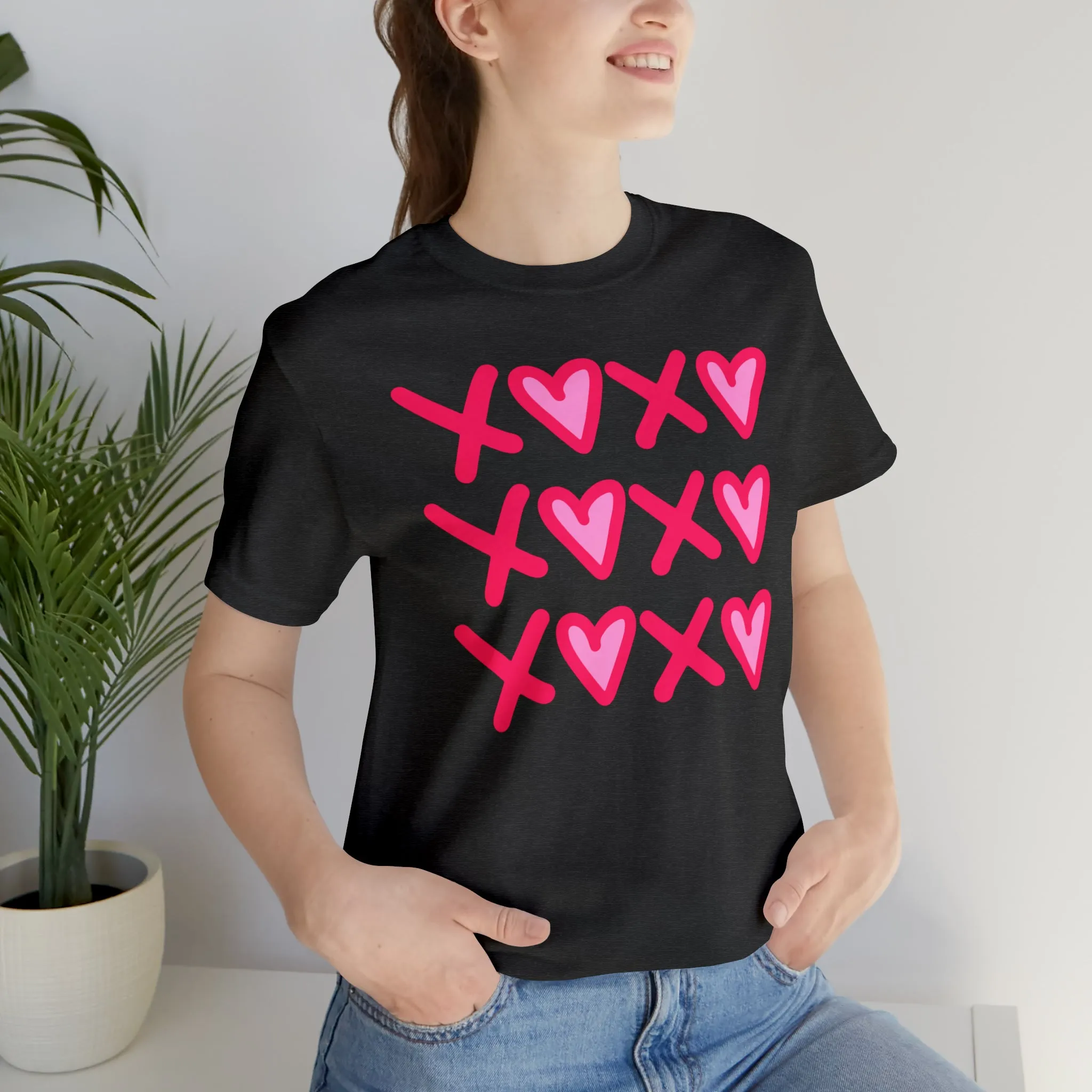 XO XO XO Valentine's T-Shirt | Sweetheart Love Tee |  Bella Canvas 3001 Unisex |  Happy Valentine's Day Short Sleeve Tshirt
