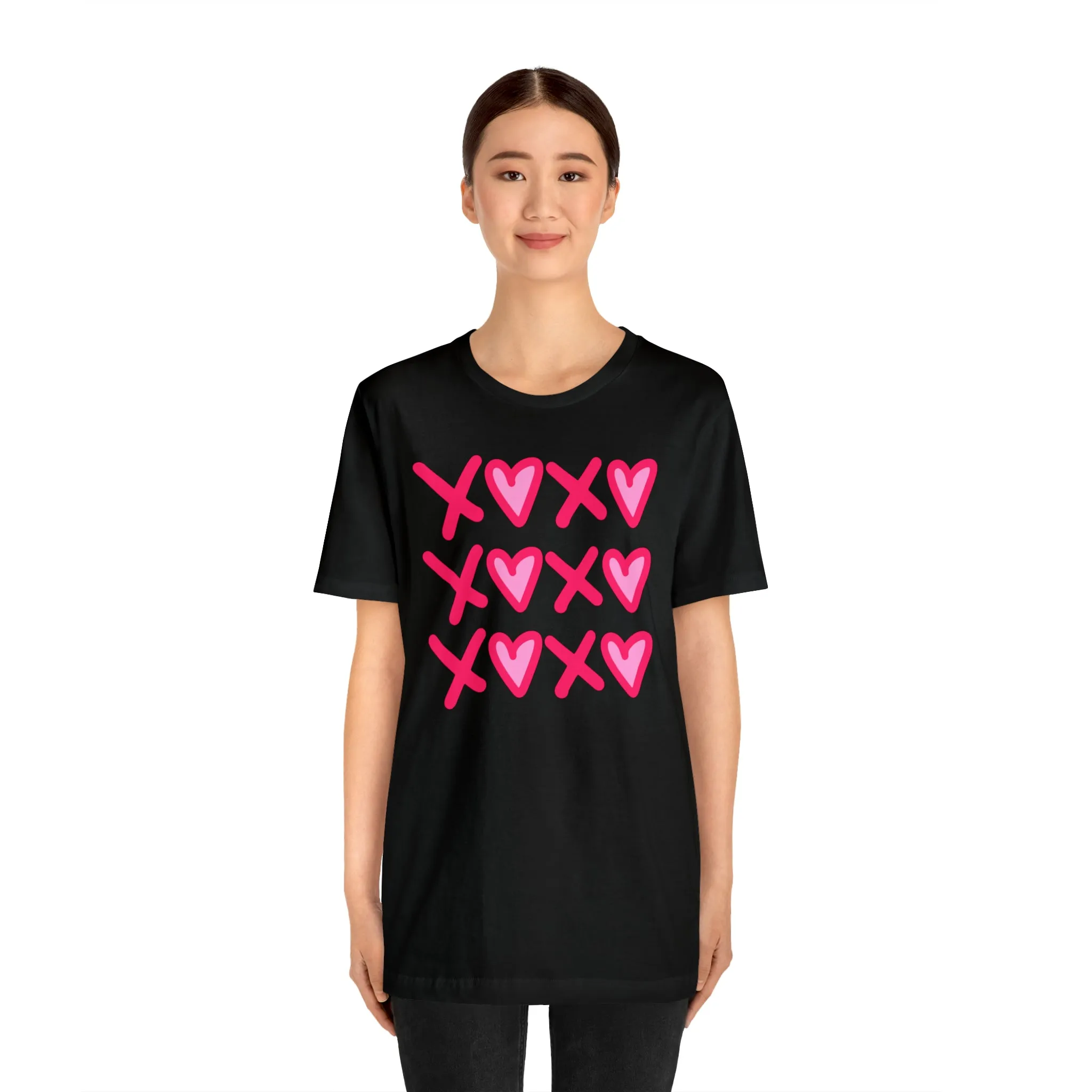 XO XO XO Valentine's T-Shirt | Sweetheart Love Tee |  Bella Canvas 3001 Unisex |  Happy Valentine's Day Short Sleeve Tshirt