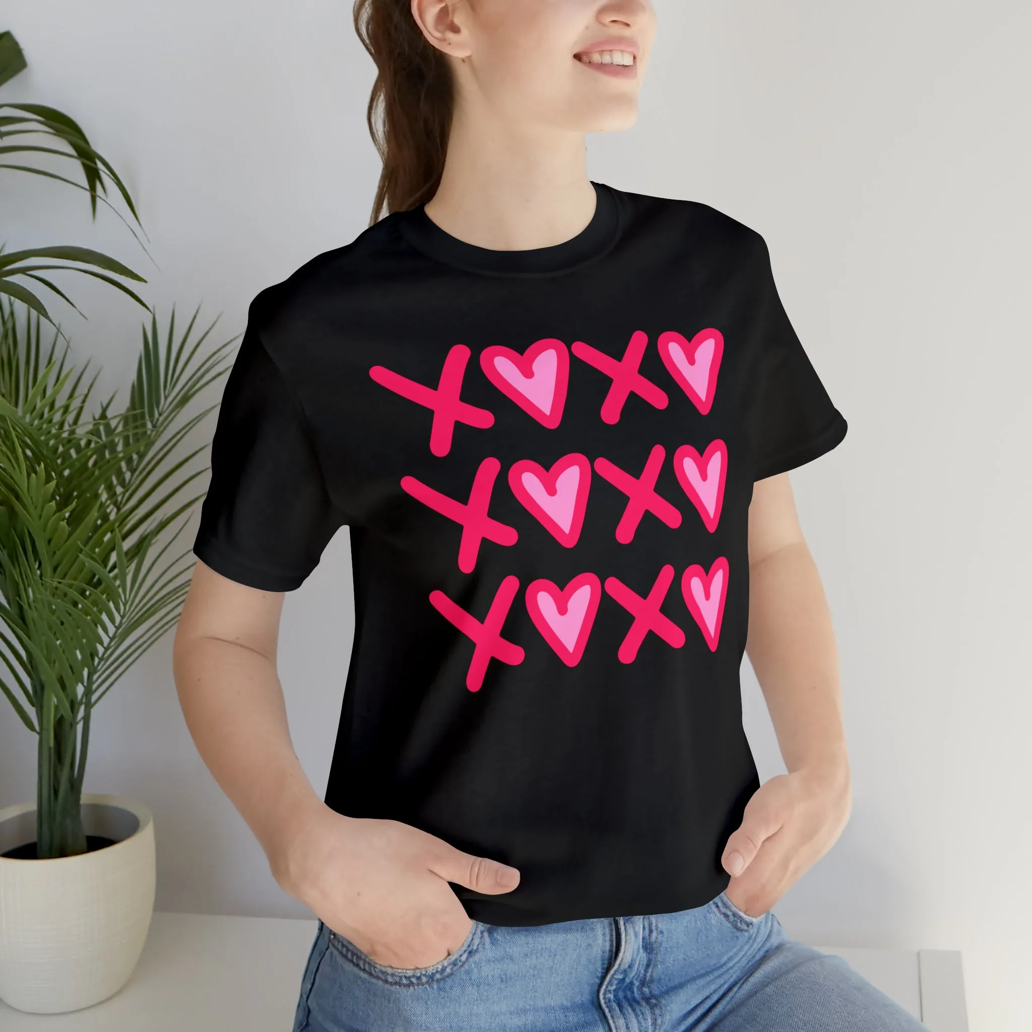 XO XO XO Valentine's T-Shirt | Sweetheart Love Tee |  Bella Canvas 3001 Unisex |  Happy Valentine's Day Short Sleeve Tshirt