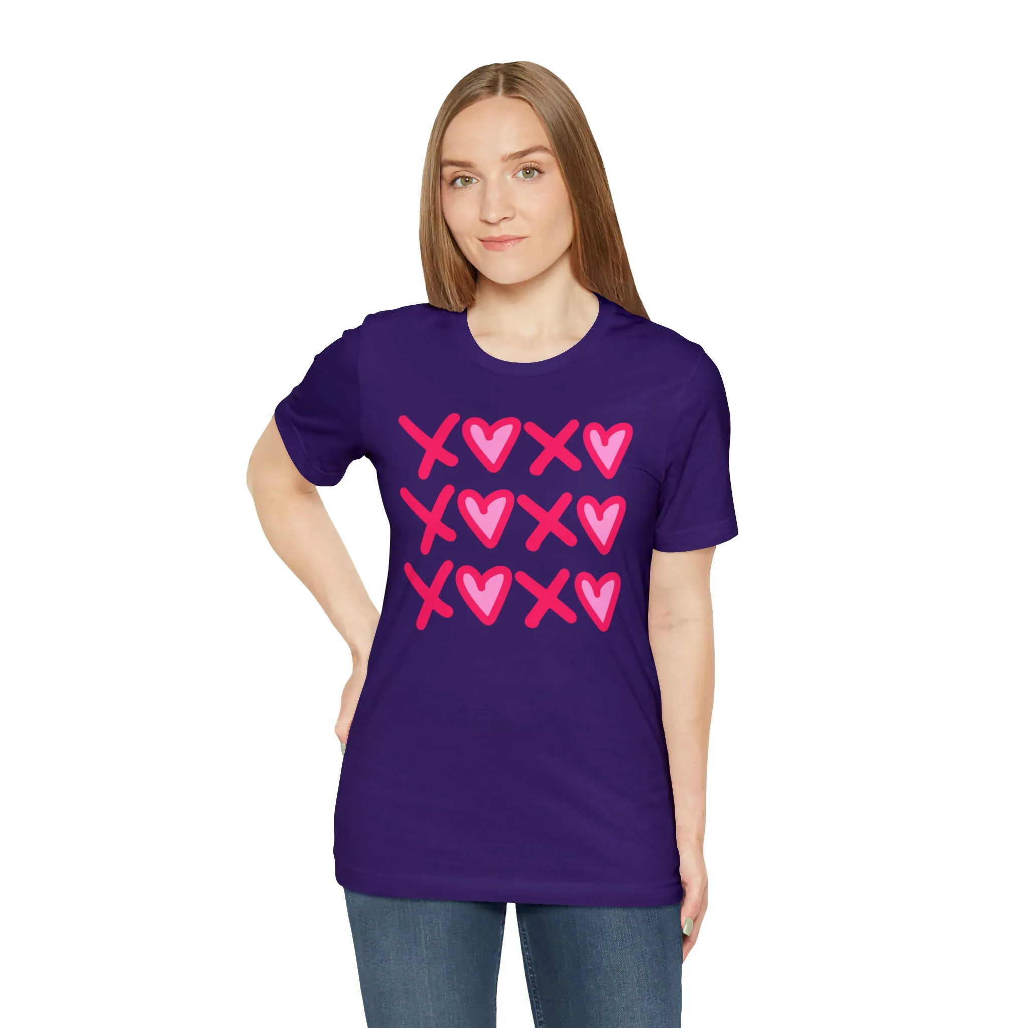 XO XO XO Valentine's T-Shirt | Sweetheart Love Tee |  Bella Canvas 3001 Unisex |  Happy Valentine's Day Short Sleeve Tshirt