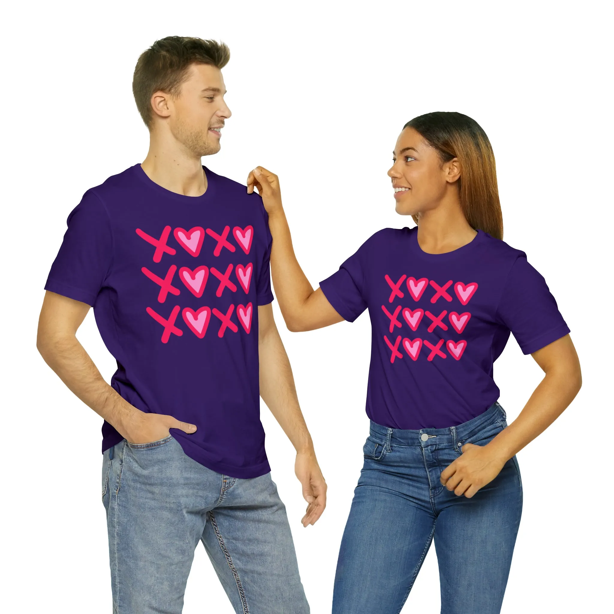 XO XO XO Valentine's T-Shirt | Sweetheart Love Tee |  Bella Canvas 3001 Unisex |  Happy Valentine's Day Short Sleeve Tshirt
