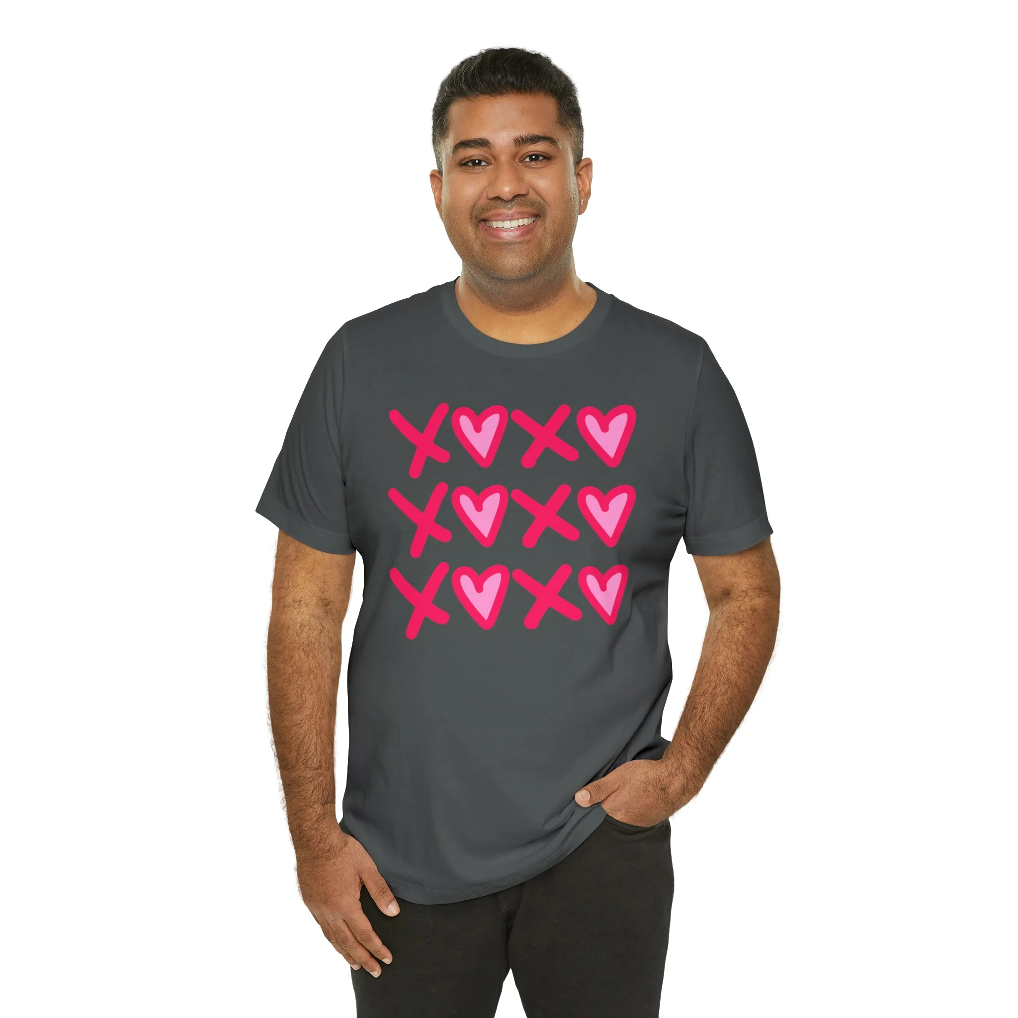 XO XO XO Valentine's T-Shirt | Sweetheart Love Tee |  Bella Canvas 3001 Unisex |  Happy Valentine's Day Short Sleeve Tshirt