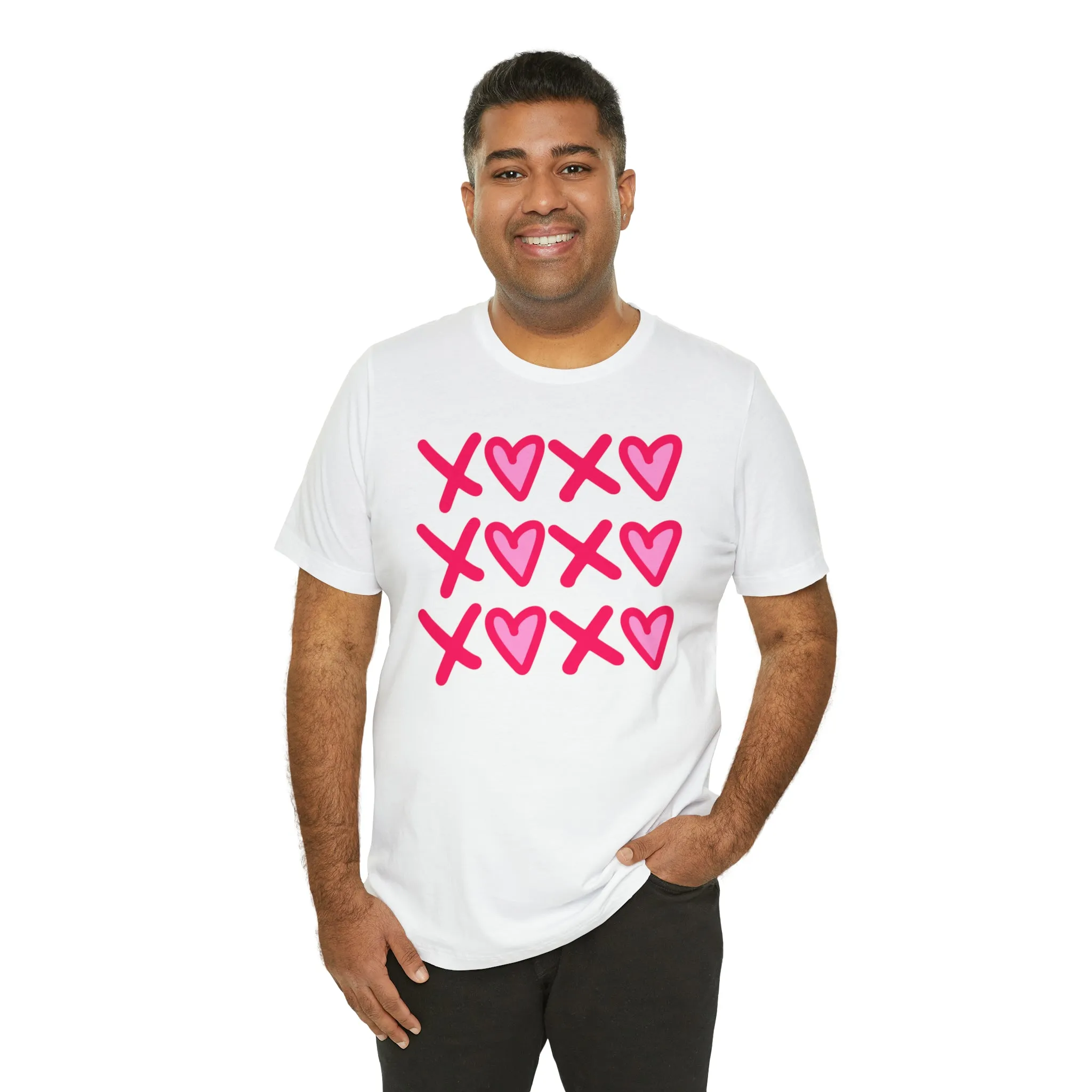 XO XO XO Valentine's T-Shirt | Sweetheart Love Tee |  Bella Canvas 3001 Unisex |  Happy Valentine's Day Short Sleeve Tshirt