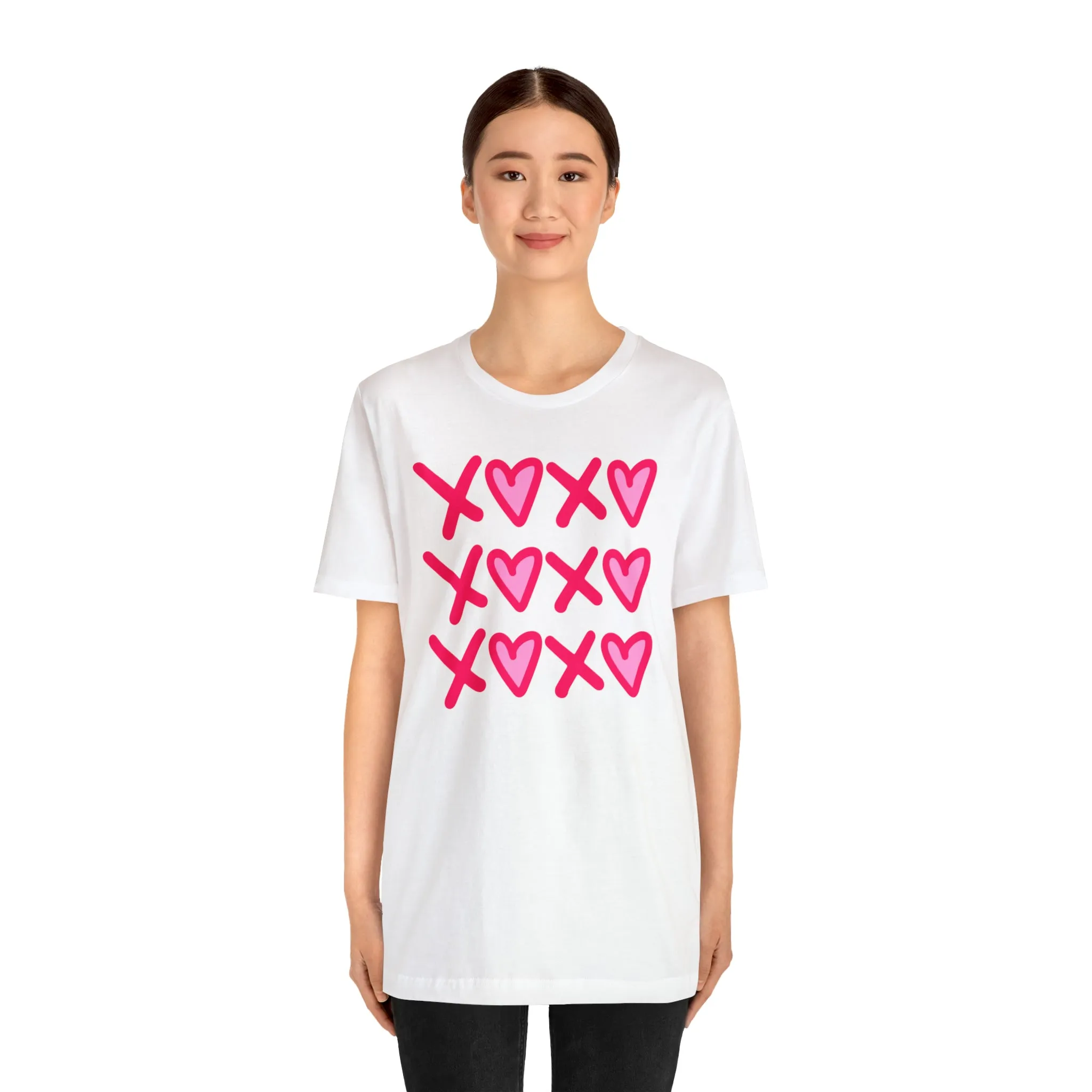 XO XO XO Valentine's T-Shirt | Sweetheart Love Tee |  Bella Canvas 3001 Unisex |  Happy Valentine's Day Short Sleeve Tshirt