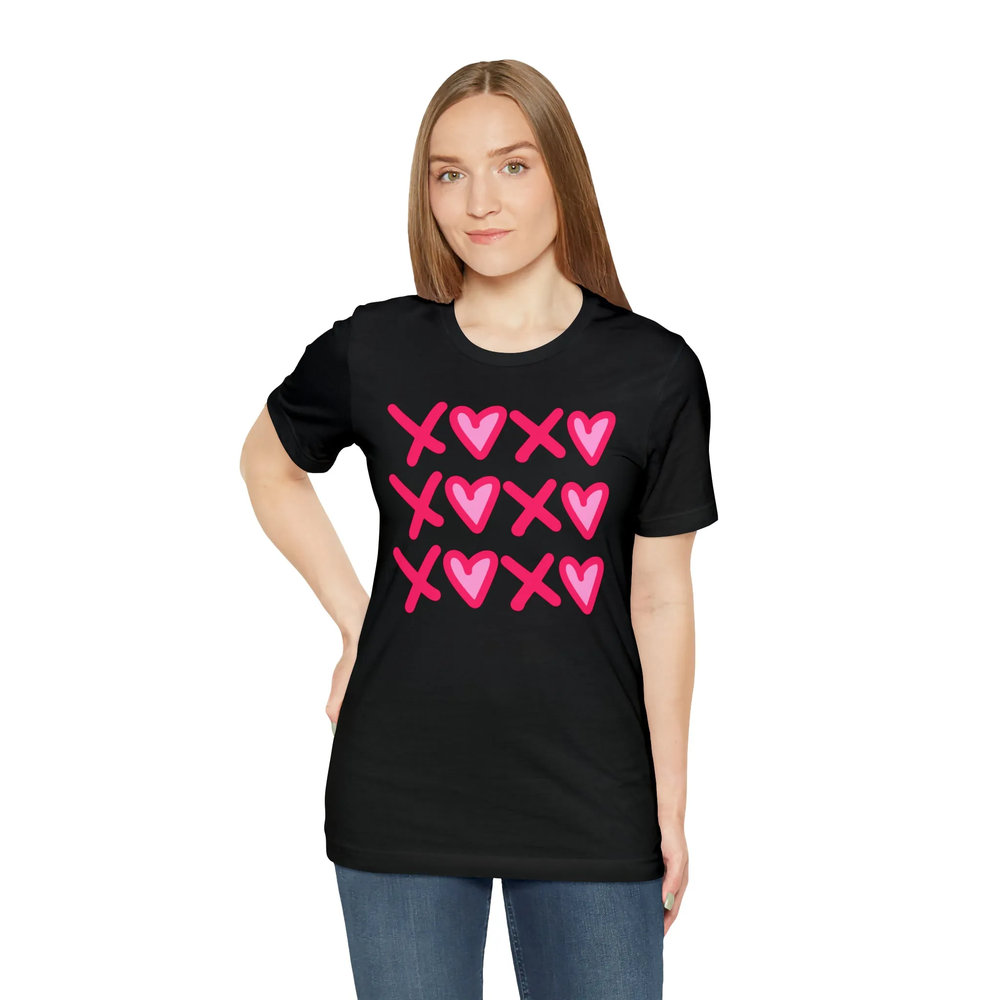 XO XO XO Valentine's T-Shirt | Sweetheart Love Tee |  Bella Canvas 3001 Unisex |  Happy Valentine's Day Short Sleeve Tshirt
